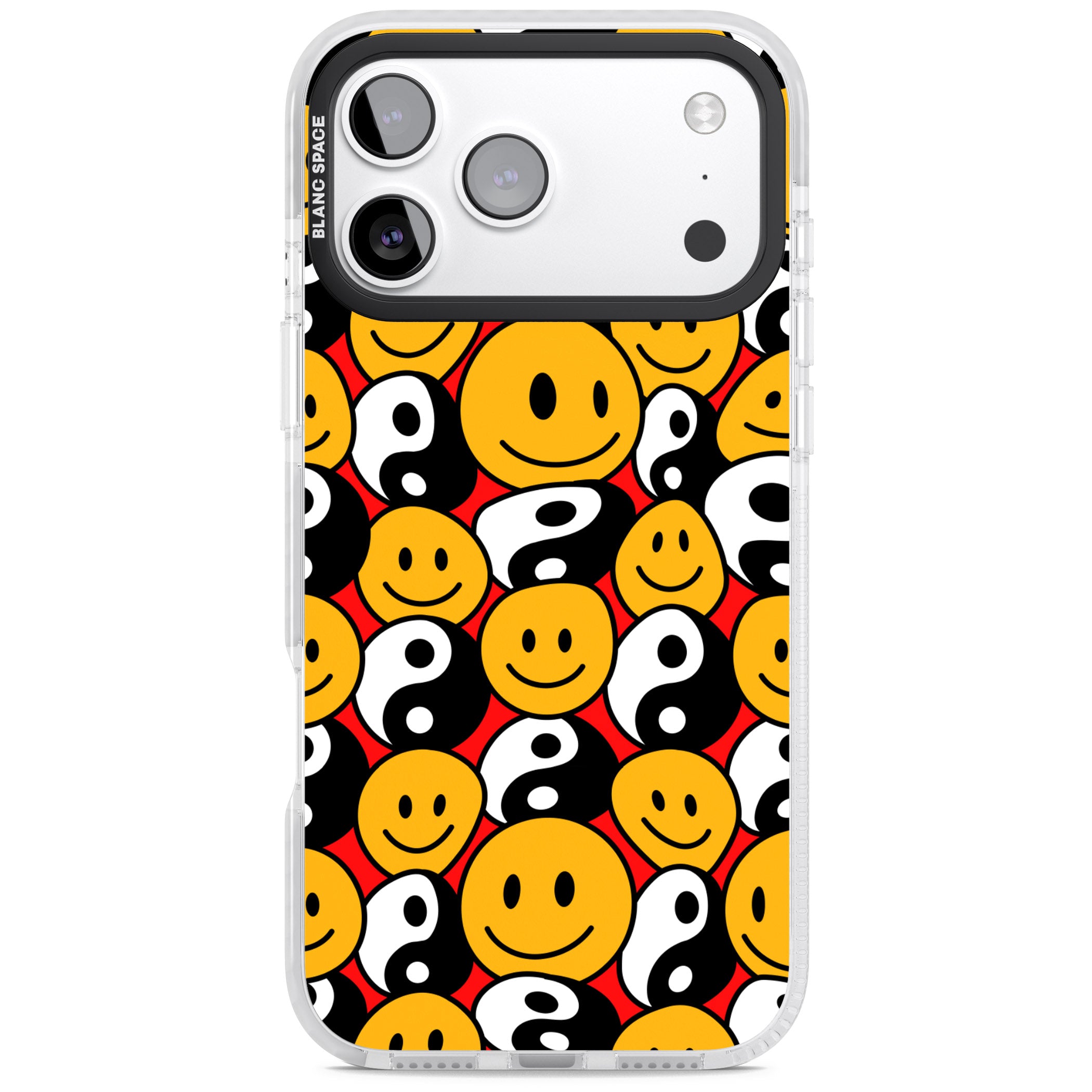 Yin Yang & Faces iPhone 17 Pro Impact Clear Phone Case