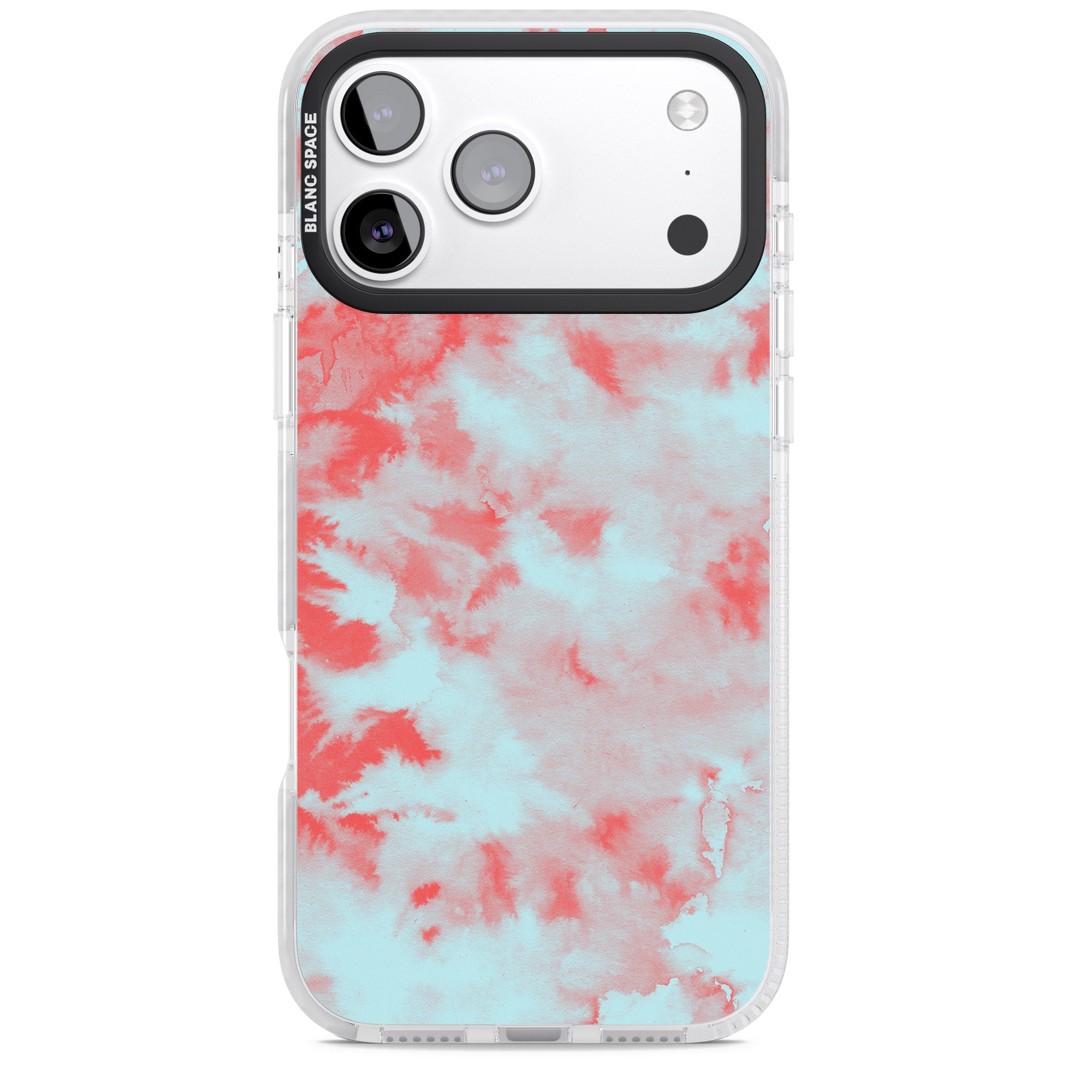 Red & Blue Acid Cloud iPhone 17 Pro Impact Clear Phone Case