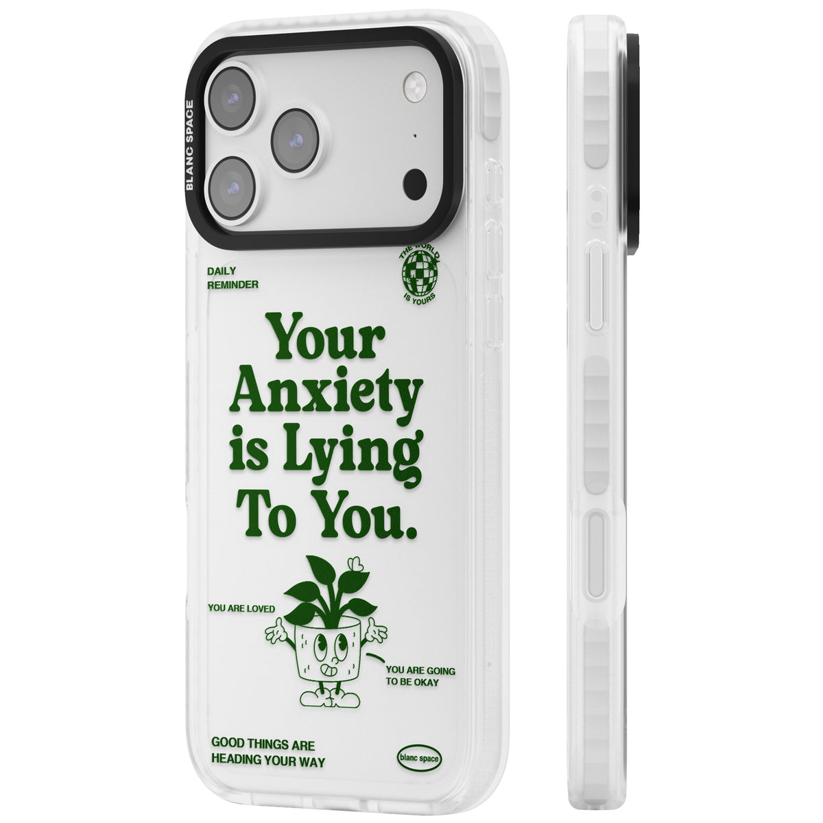 Your Anxiety Is Lying To You iPhone 17 Pro Max Impact Clear Phone Case side