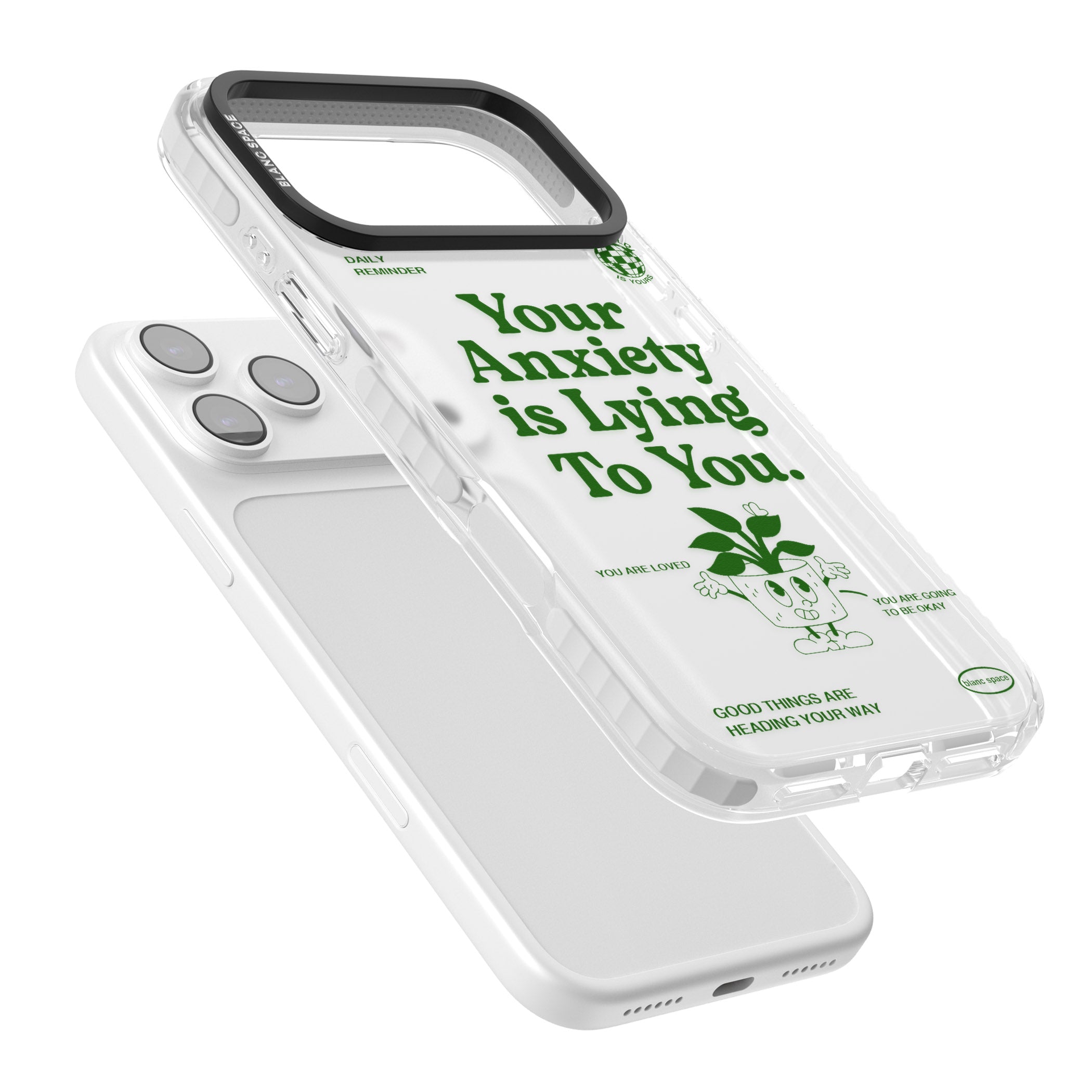 Your Anxiety Is Lying To You iPhone 17 Pro Impact Clear Phone Case Colours