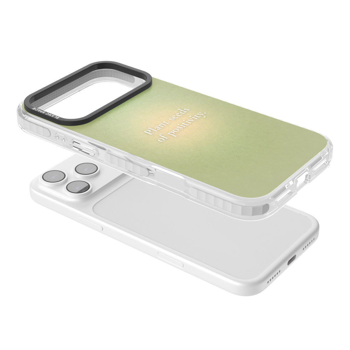 Seeds of Positivity iPhone 17 Pro Max Impact Clear Phone Case angled