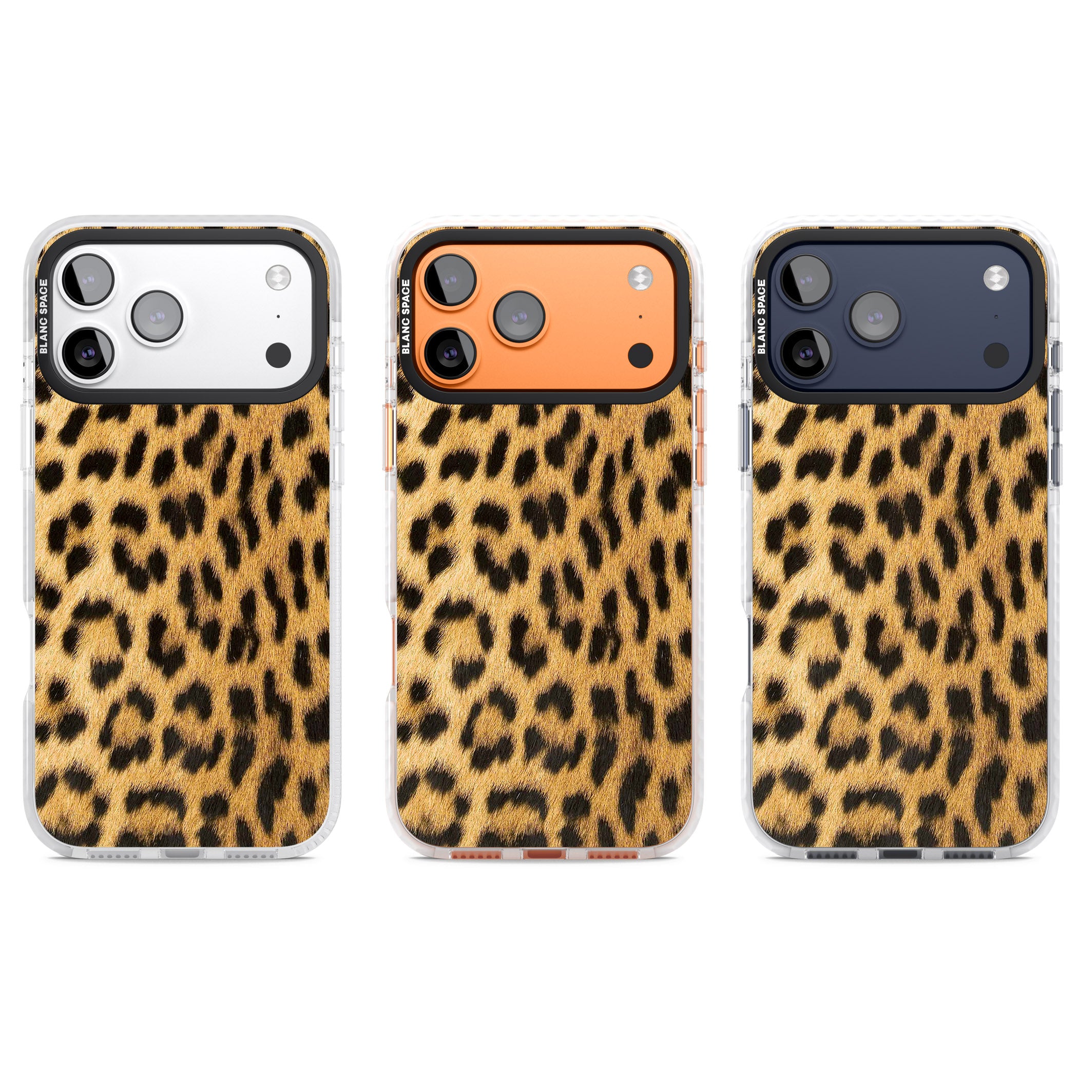Designer Fashion Gold Leopard Print iPhone 17 Pro Impact Clear Phone Case APT Impact Protection