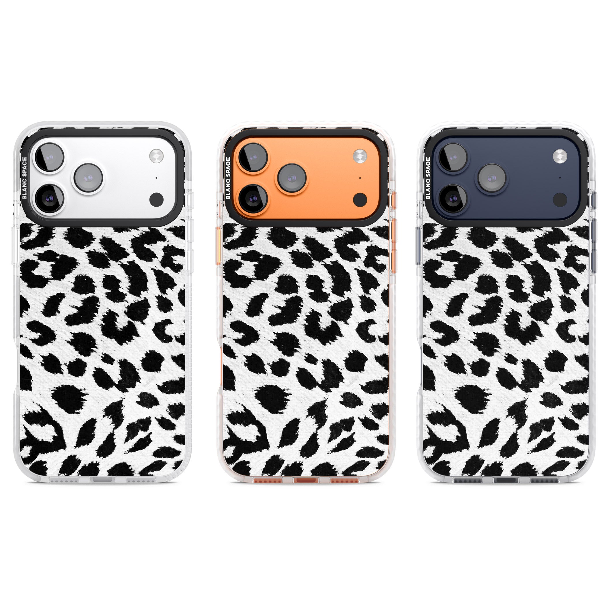 Rar Leopard Print White iPhone 17 Pro Impact Clear Phone Case APT Impact Protection