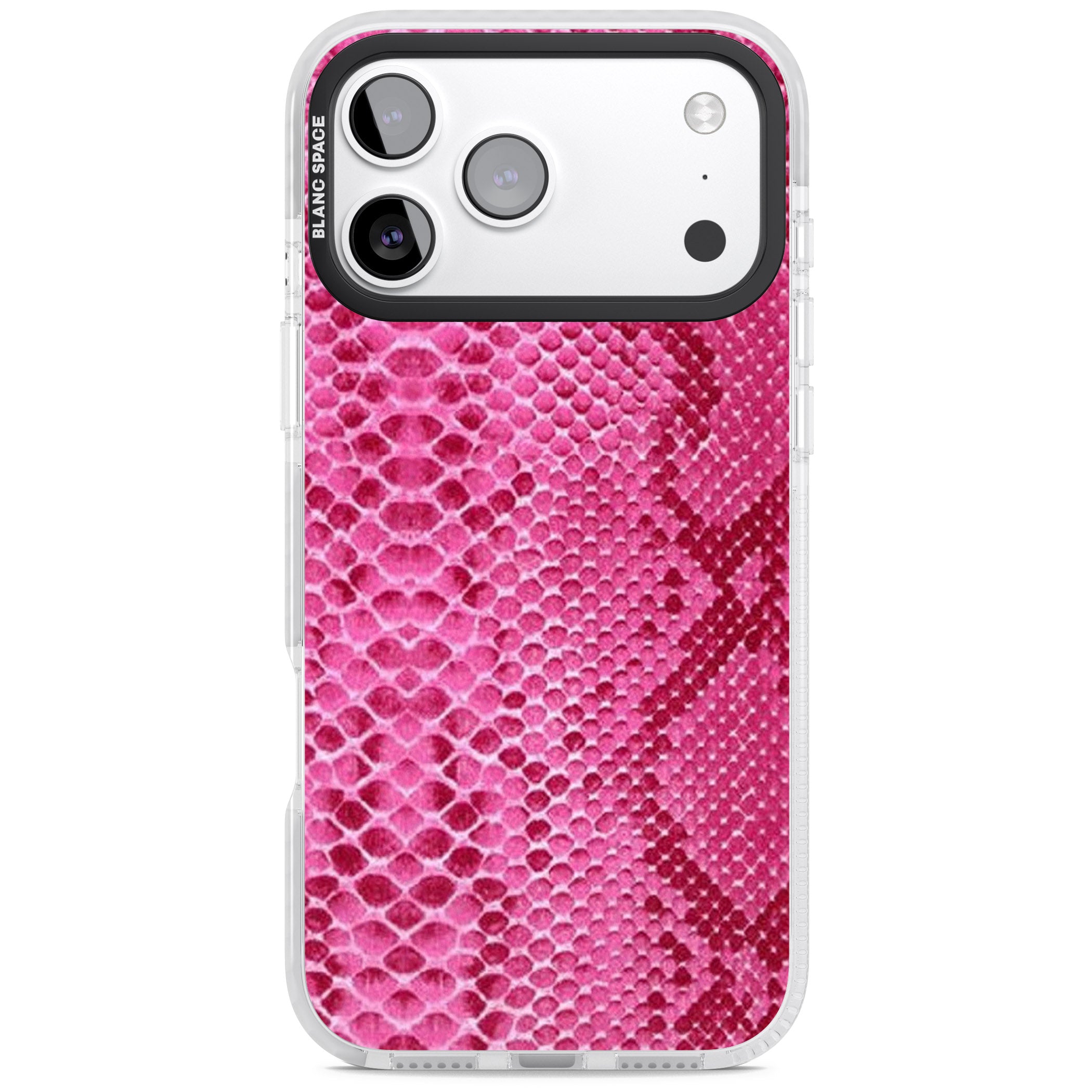 Pink Snakeskin iPhone 17 Pro Impact Clear Phone Case