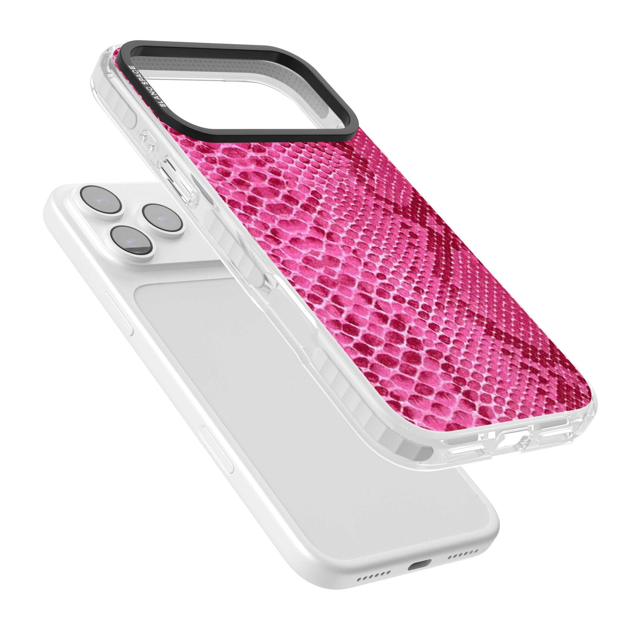 Pink Snakeskin iPhone 17 Pro Impact Clear Phone Case Colours