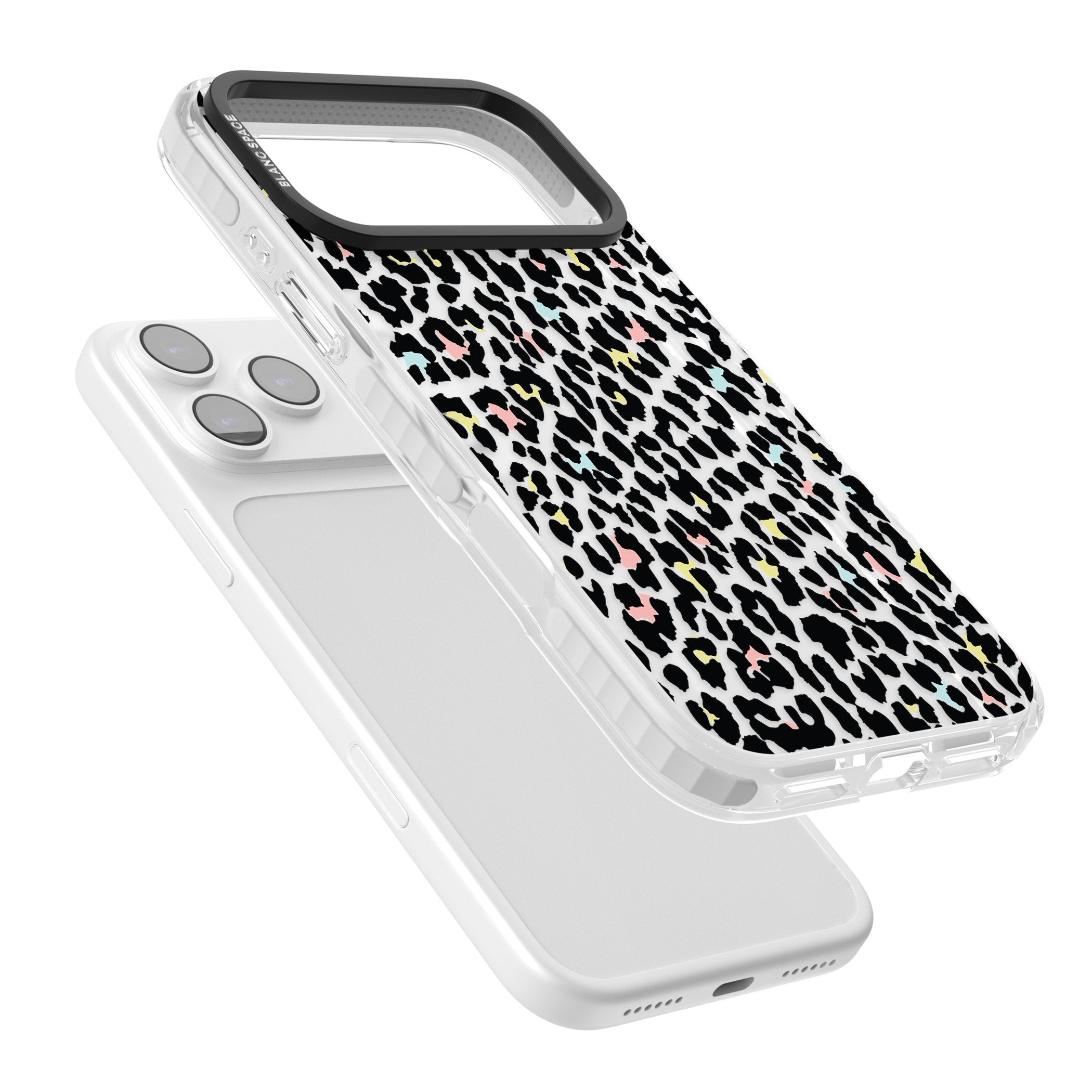 Pastel Leopard Print iPhone 17 Pro Impact Clear Phone Case Colours