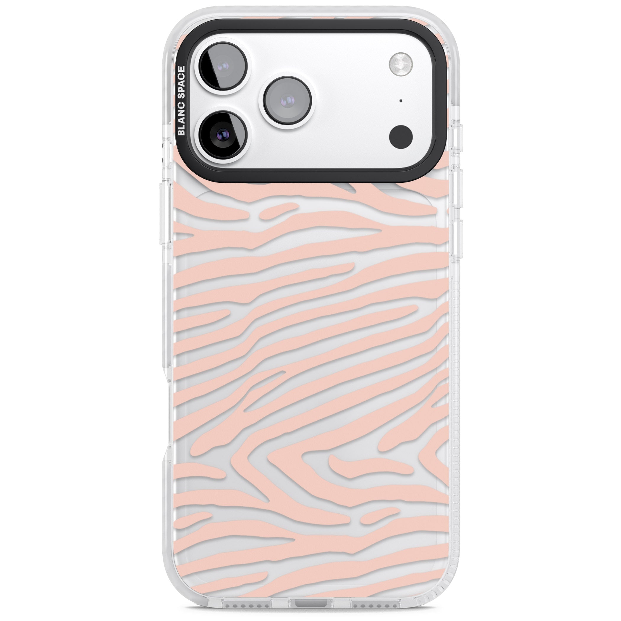 Horizontal Zebra Stripes Transparent Animal Print iPhone 17 Pro Impact Clear Phone Case
