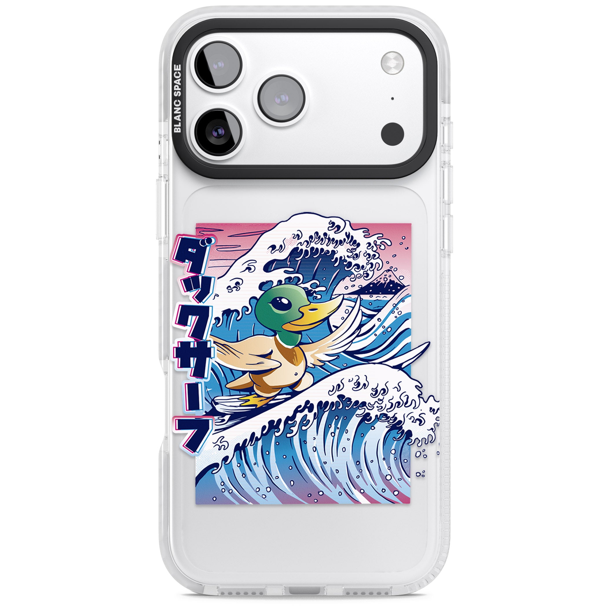 Duck Surf iPhone 17 Pro Impact Clear Phone Case
