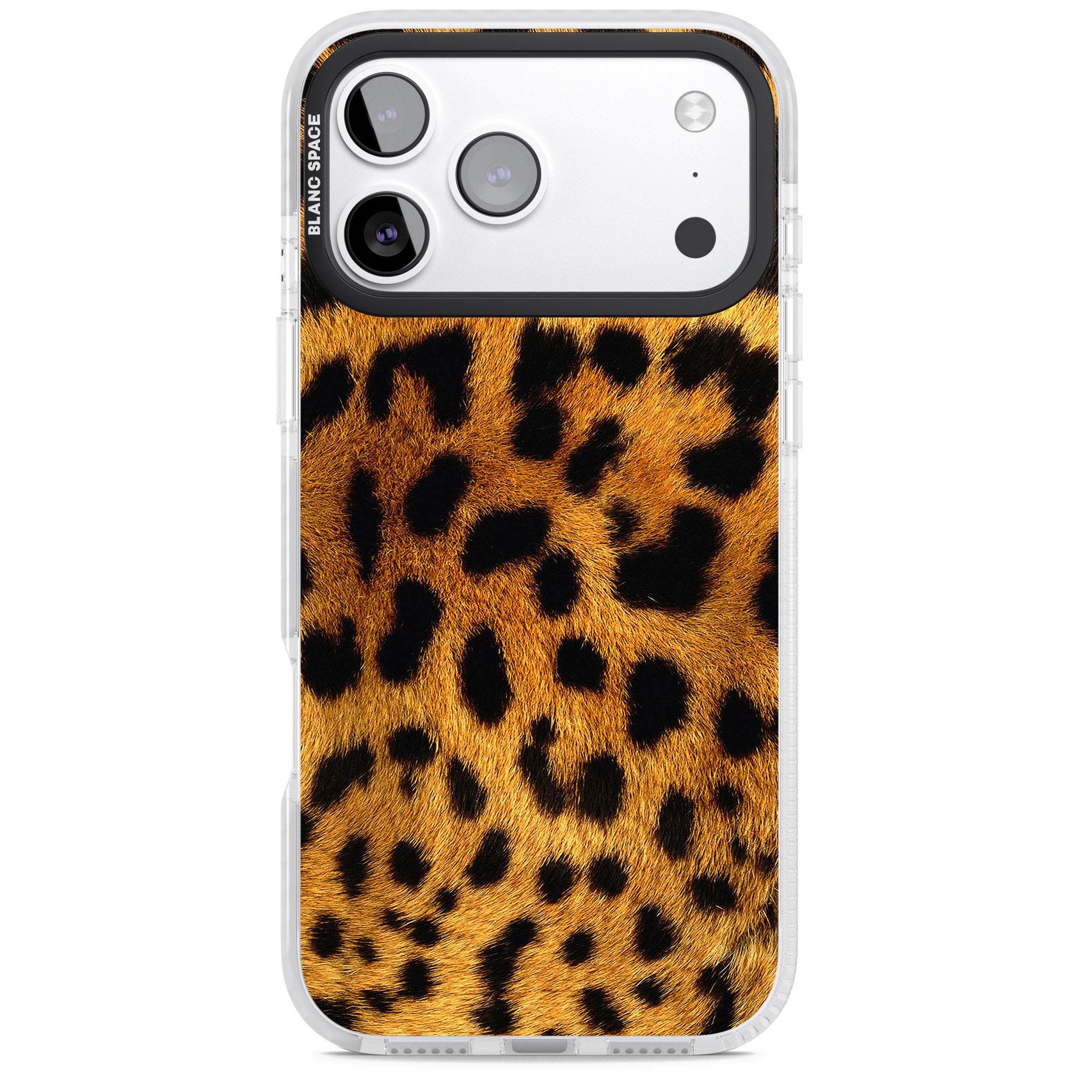 Leopard Print iPhone 17 Pro Max Impact Clear Phone Case