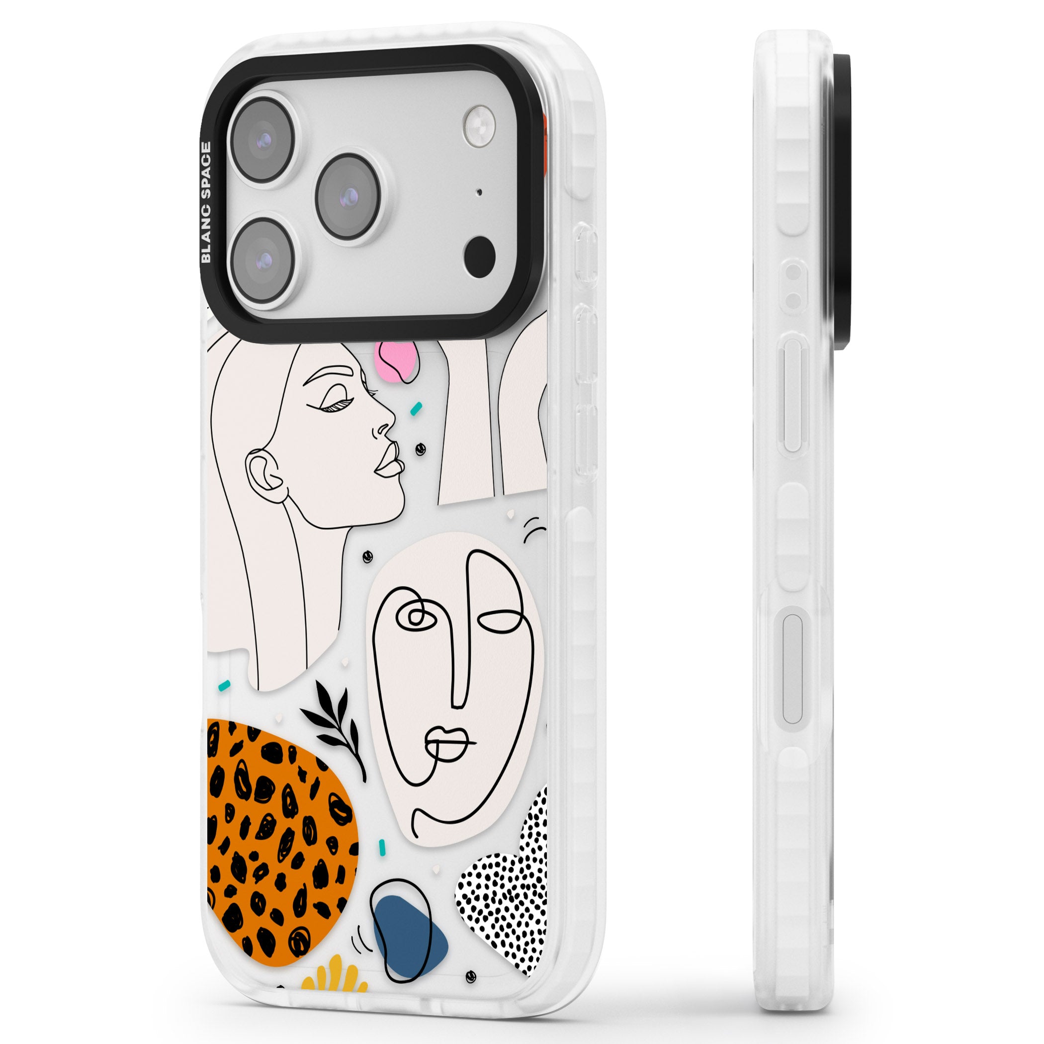Artistic Expression Scrapbook iPhone 17 Pro Impact Clear Phone Case Side Profile