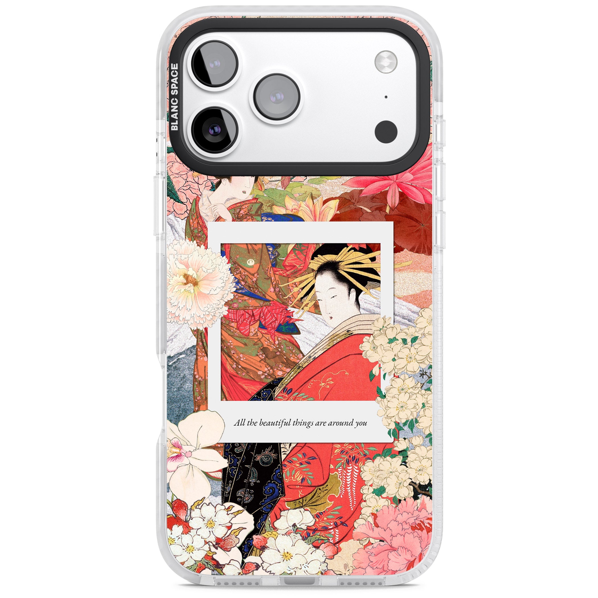 Woodblock Geisha iPhone 17 Pro Impact Clear Phone Case