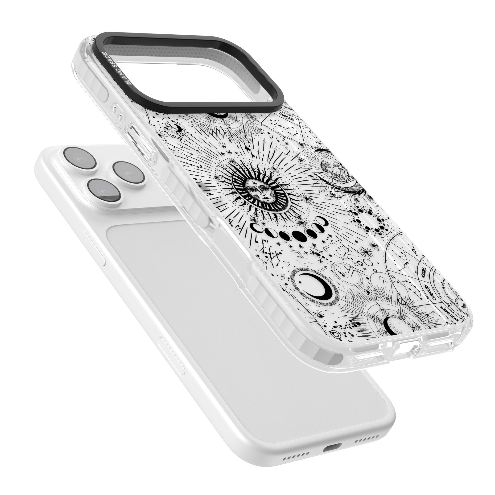 Suns & Zodiac Solar Chart iPhone 17 Pro Impact Clear Phone Case Colours