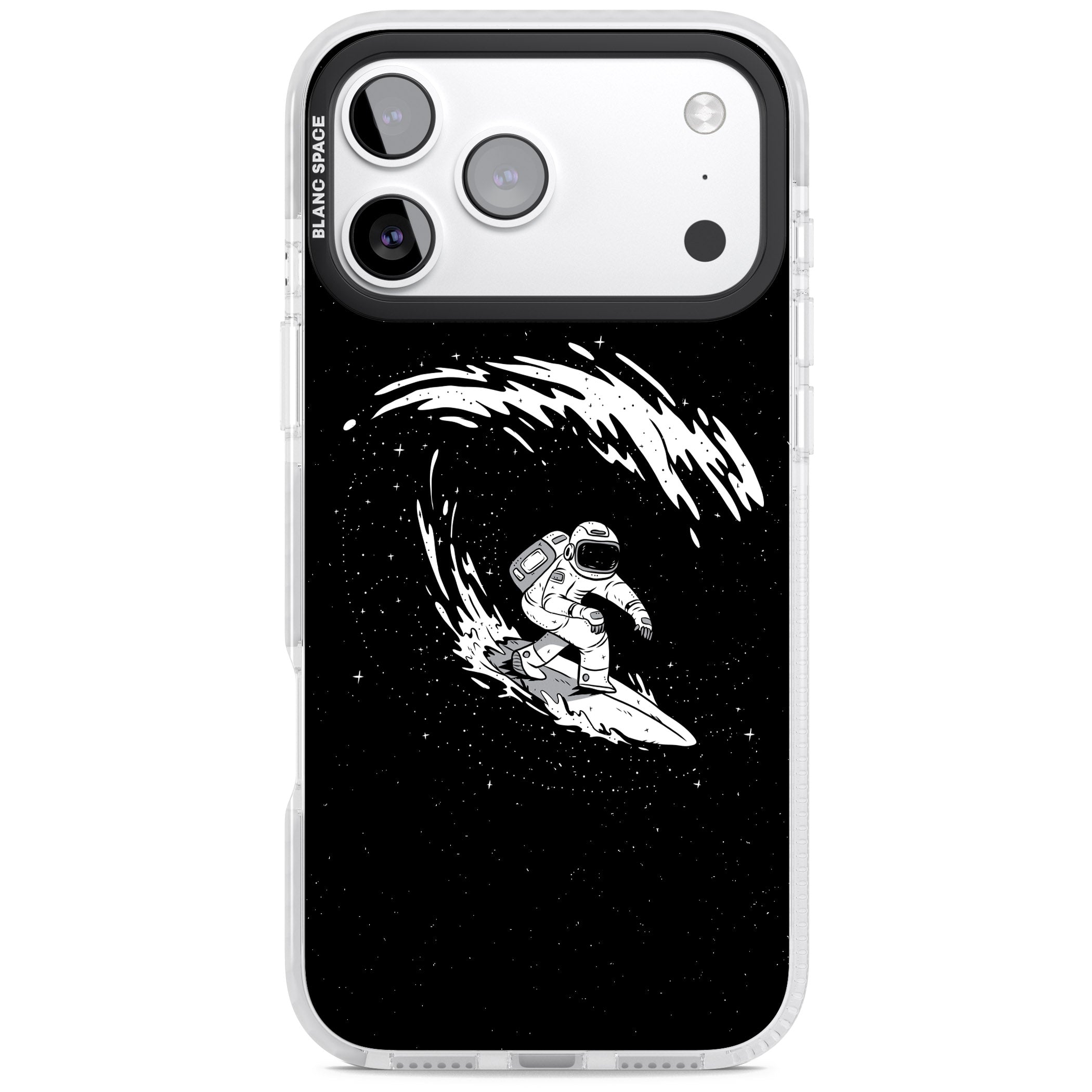 Cosmic Surf iPhone 17 Pro Impact Clear Phone Case
