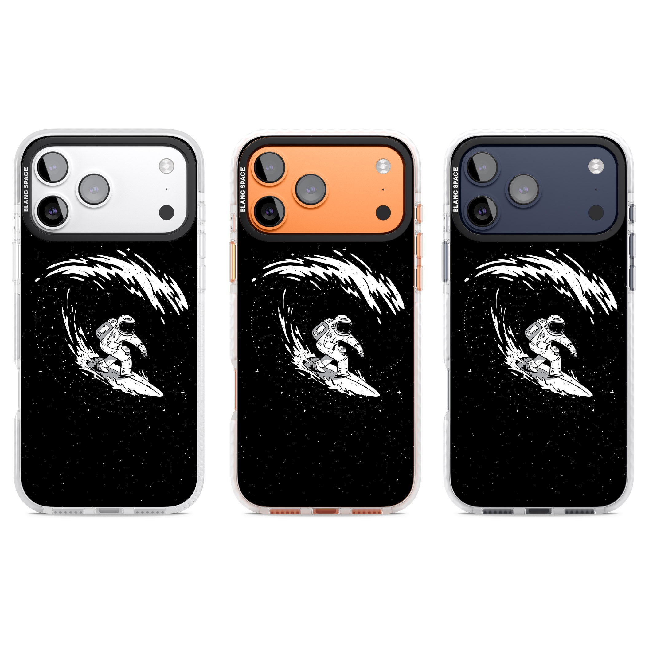 Cosmic Surf iPhone 17 Pro Impact Clear Phone Case APT Impact Protection
