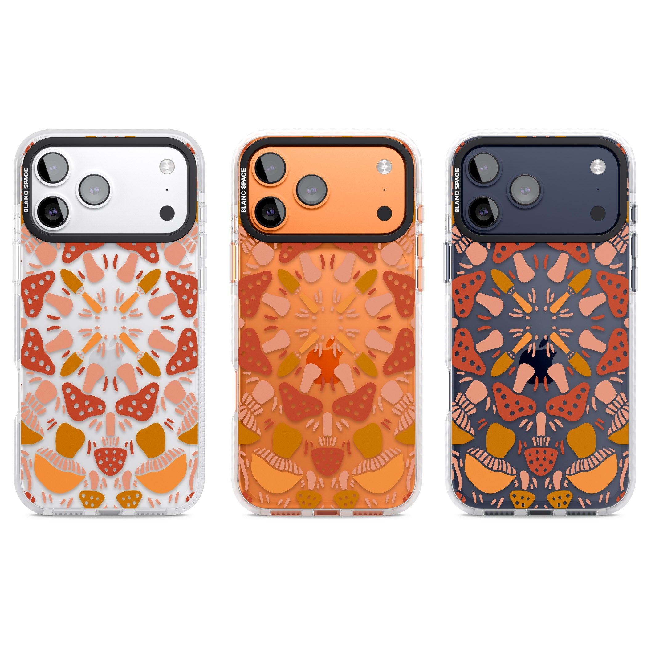 Mushroom Medley iPhone 17 Pro Impact Clear Phone Case APT Impact Protection