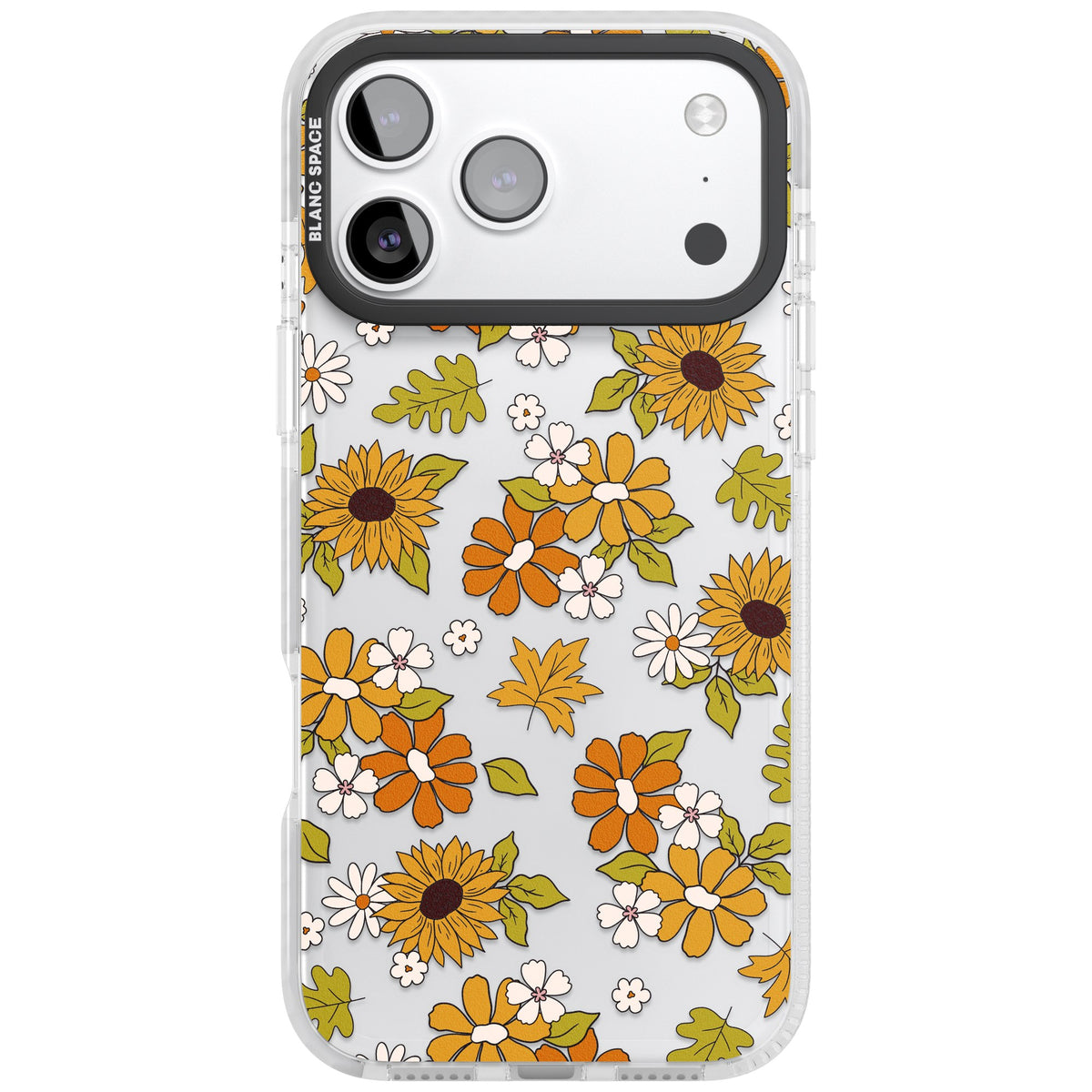 Boho Sunflowers iPhone 17 Pro Max Impact Clear Phone Case front