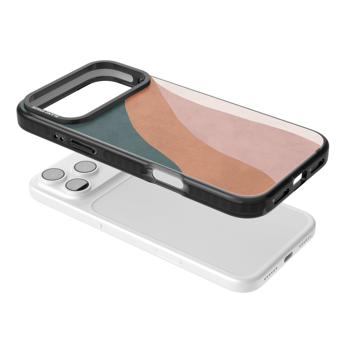 Earthwave Abstract iPhone 17 Pro Max Impact Black Phone Case angled