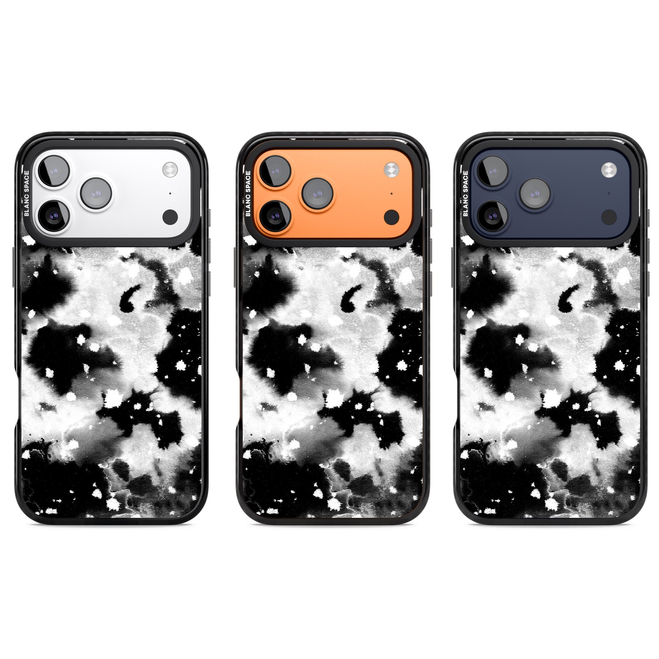 Acid Wash Ink Cloud iPhone 17 Pro Impact Black Phone Case APT Impact Protection