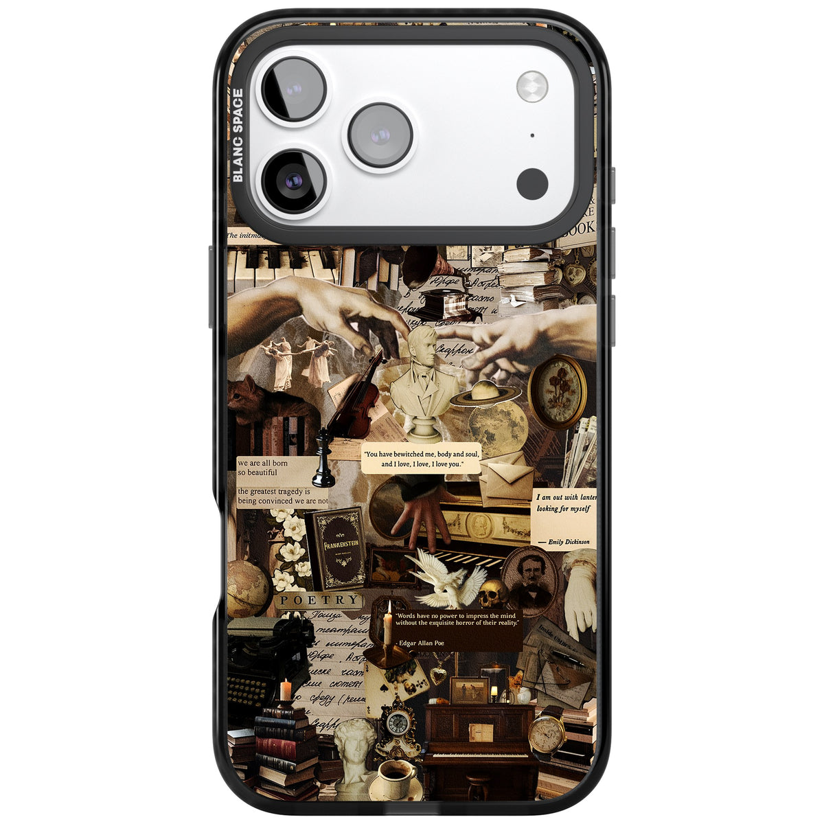 Antique Collage iPhone 17 Pro Max Impact Black Phone Case front