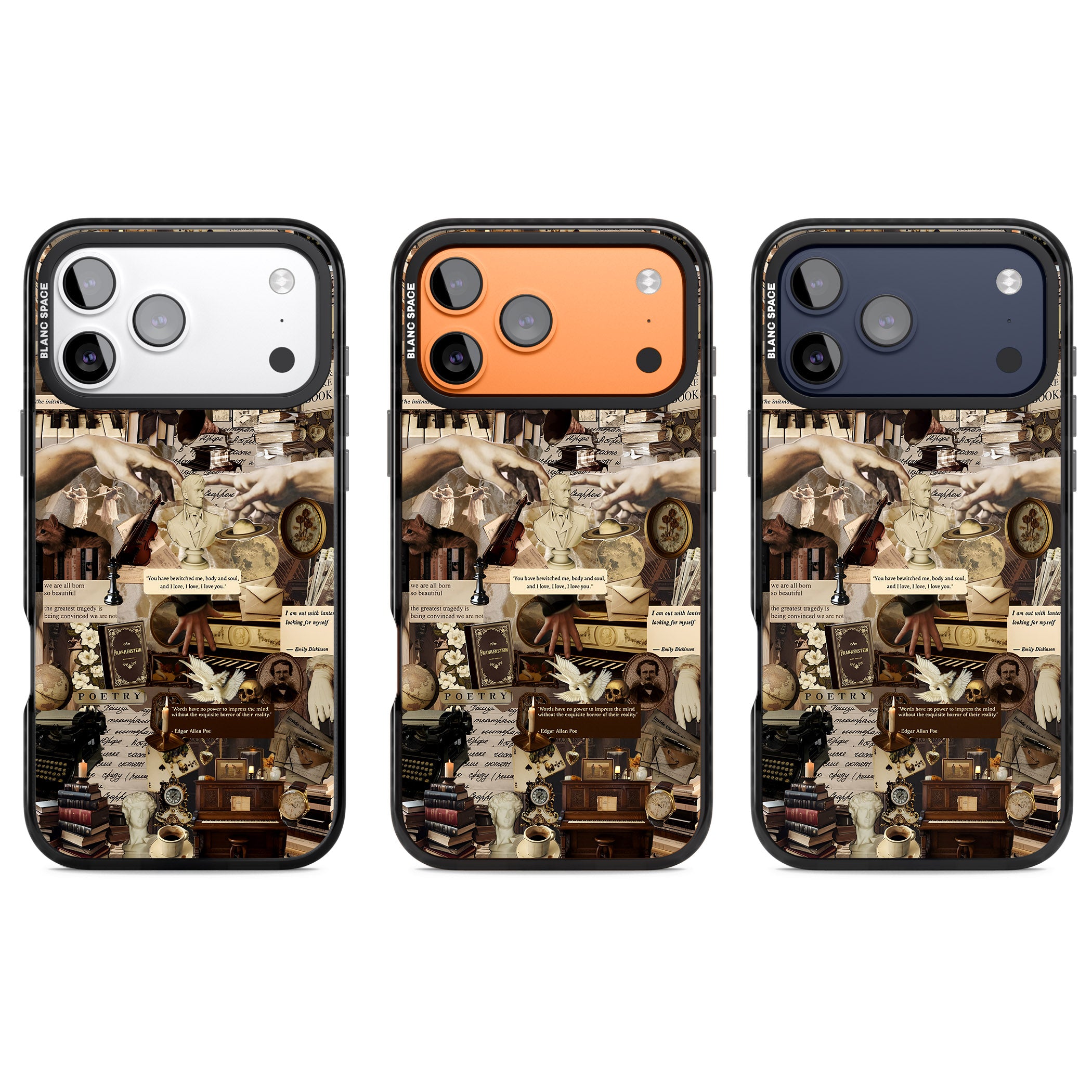 Antique Collage iPhone 17 Pro Impact Black Phone Case APT Impact Protection