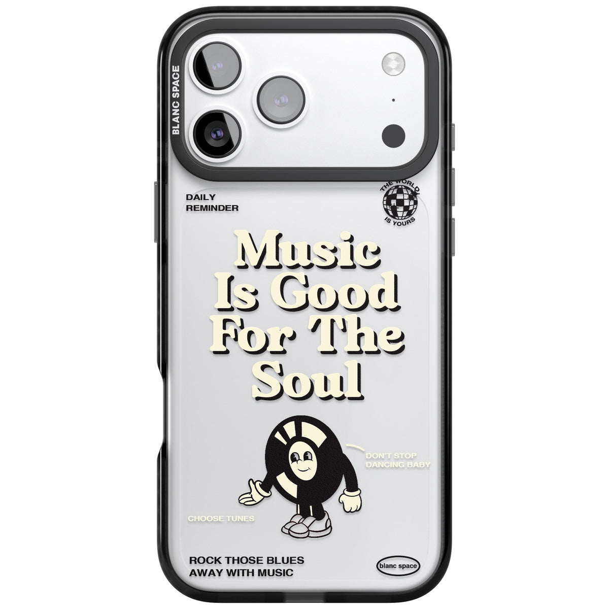 Music Is Good For The Soul iPhone 17 Pro Max Impact Black Phone Case front