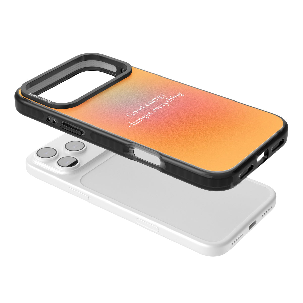 Good Energy iPhone 17 Pro Max Impact Black Phone Case angled