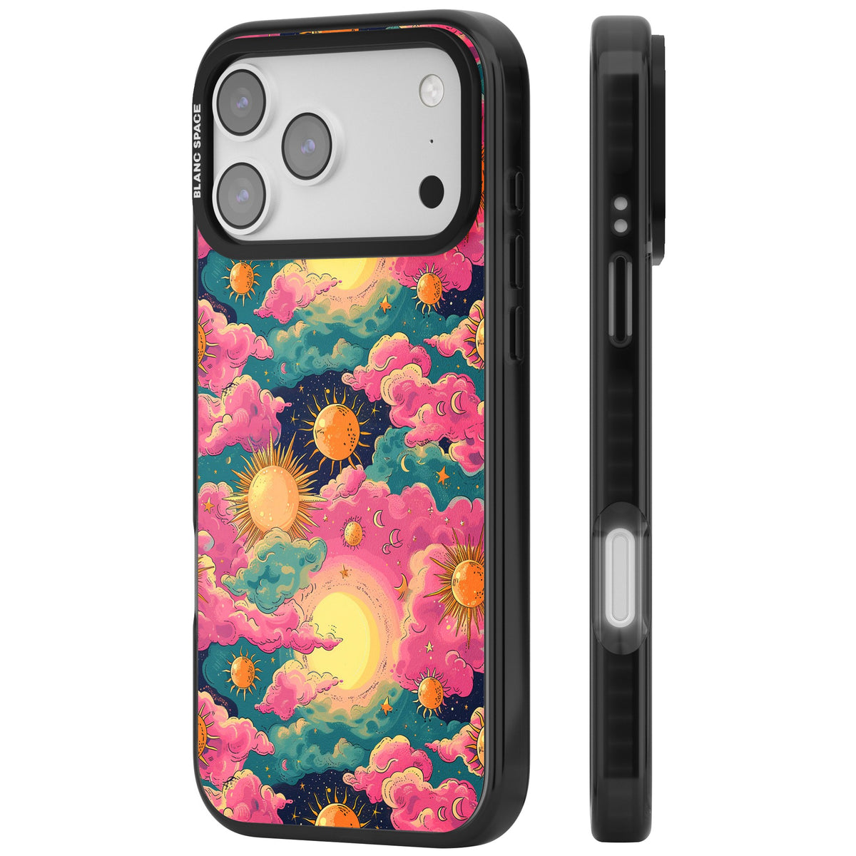 Starlight Clouds iPhone 17 Pro Max Impact Black Phone Case side