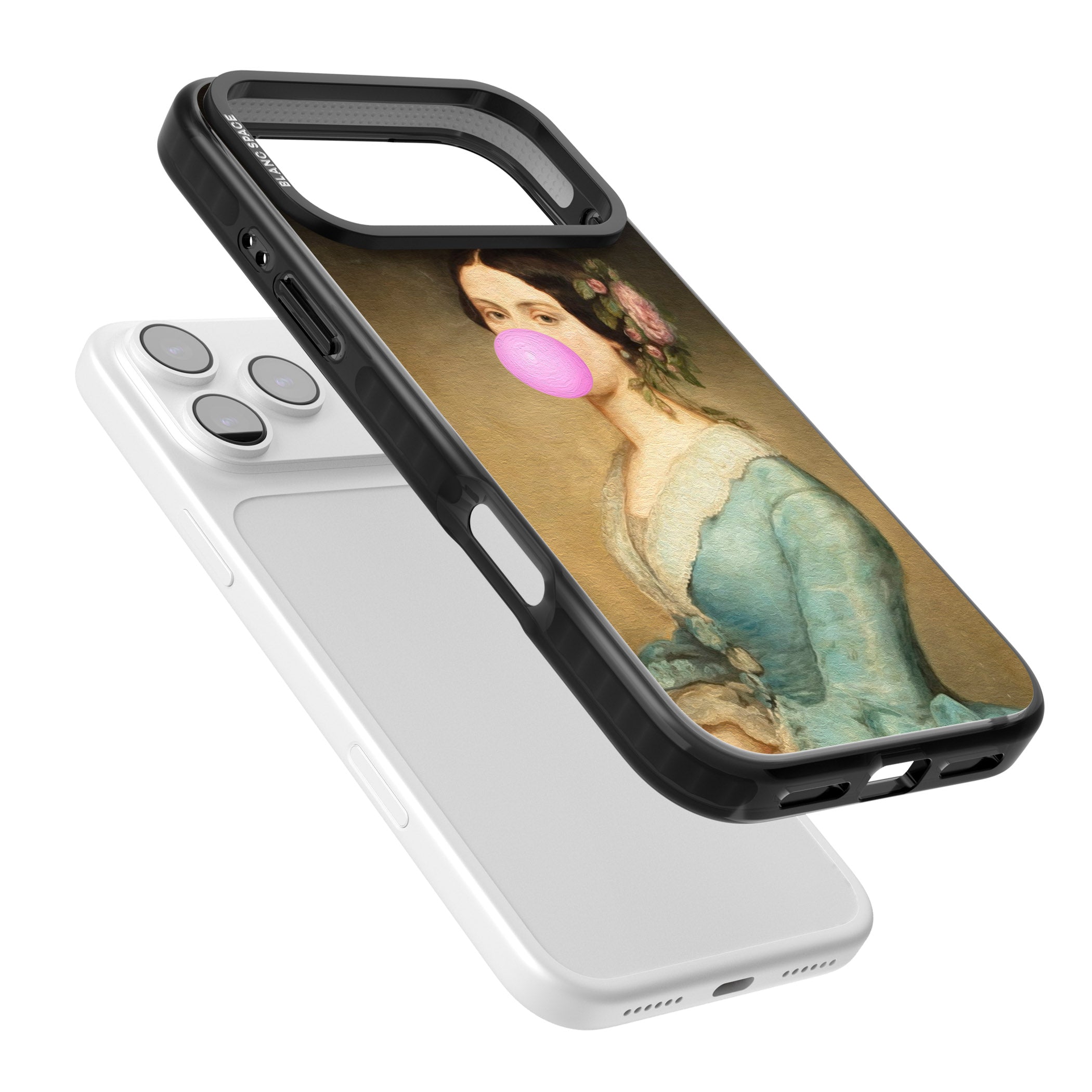 Bubblegum Renaissance iPhone 17 Pro Impact Black Phone Case Colours