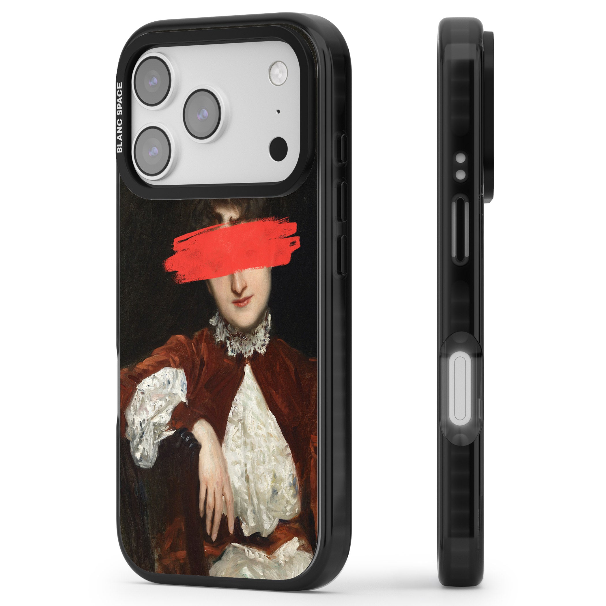 Paint Stroke iPhone 17 Pro Impact Black Phone Case Side Profile