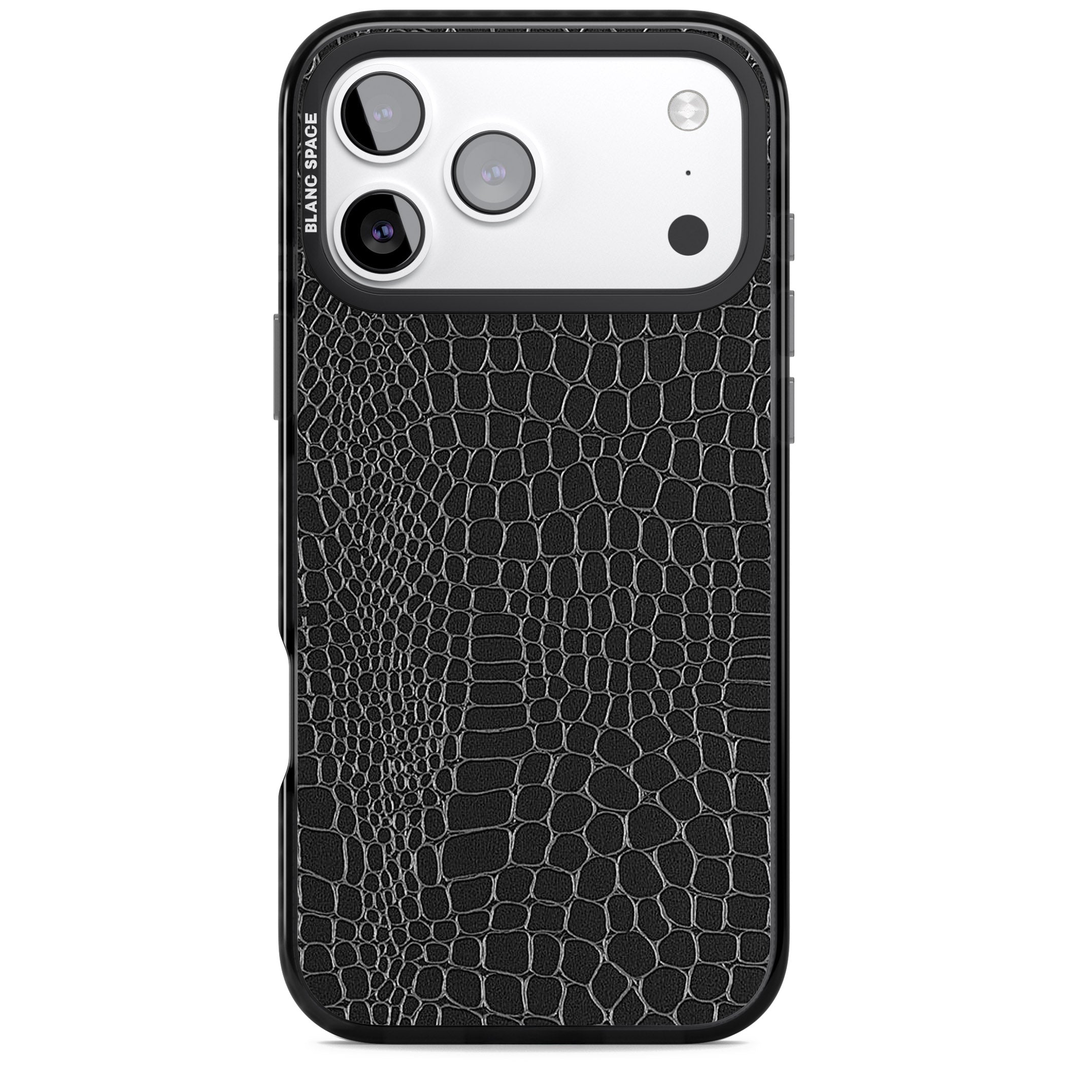 Black Snakeskin iPhone 17 Pro Max Impact Black Phone Case