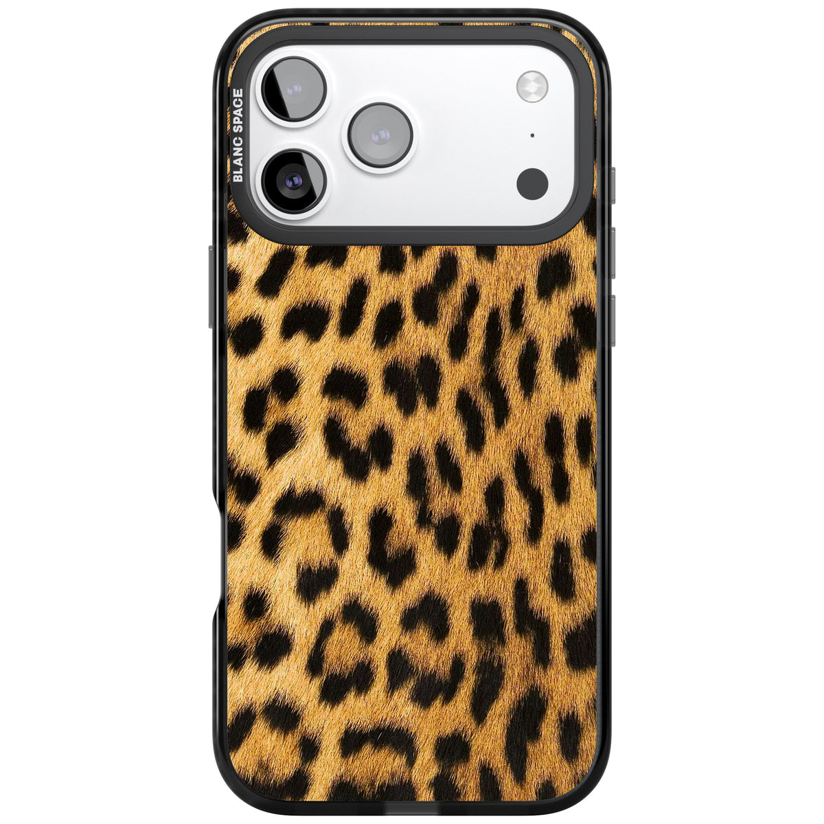 Savannah Leopard iPhone 17 Pro Max Impact Black Phone Case front