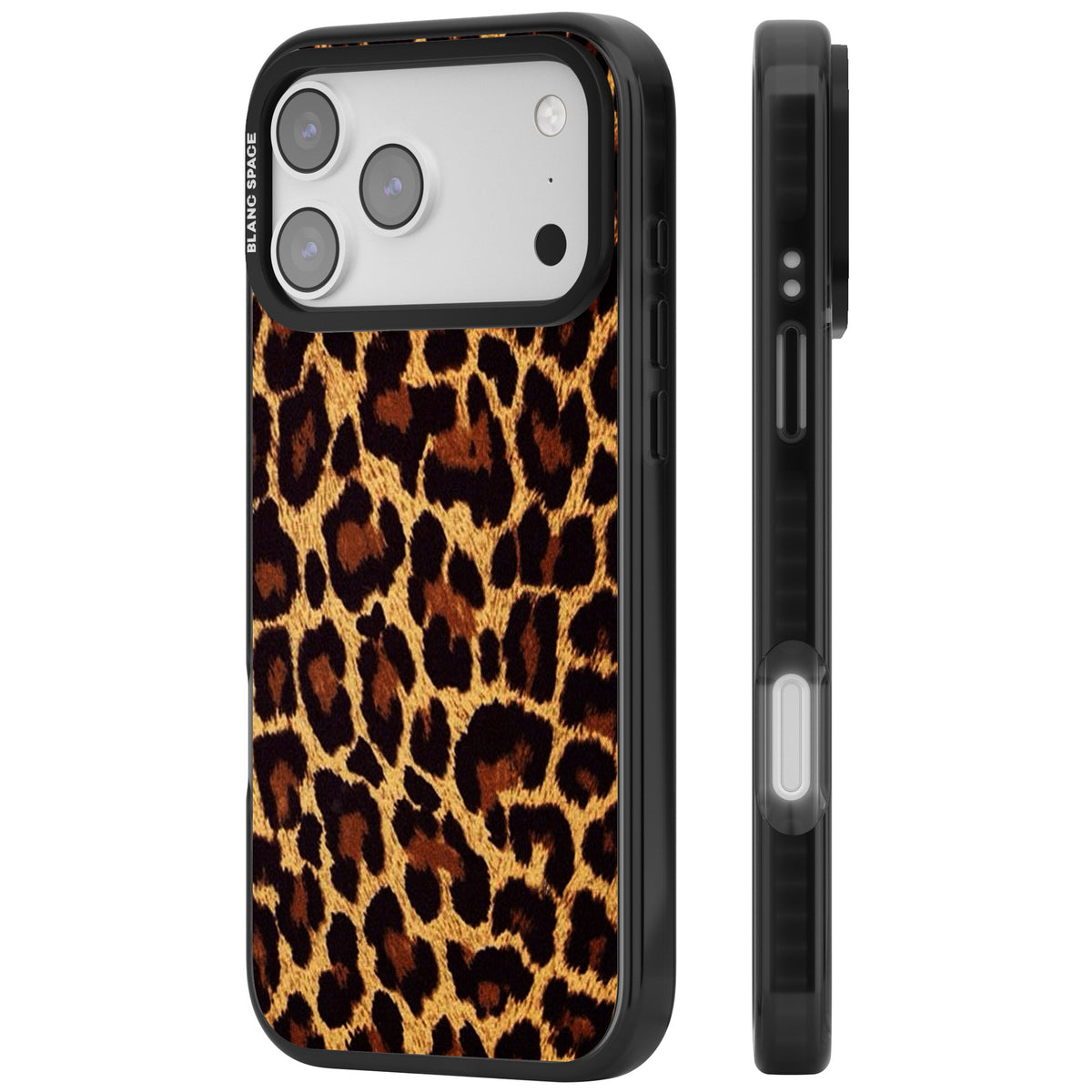 Classic Leopard iPhone 17 Pro Max Impact Black Phone Case side