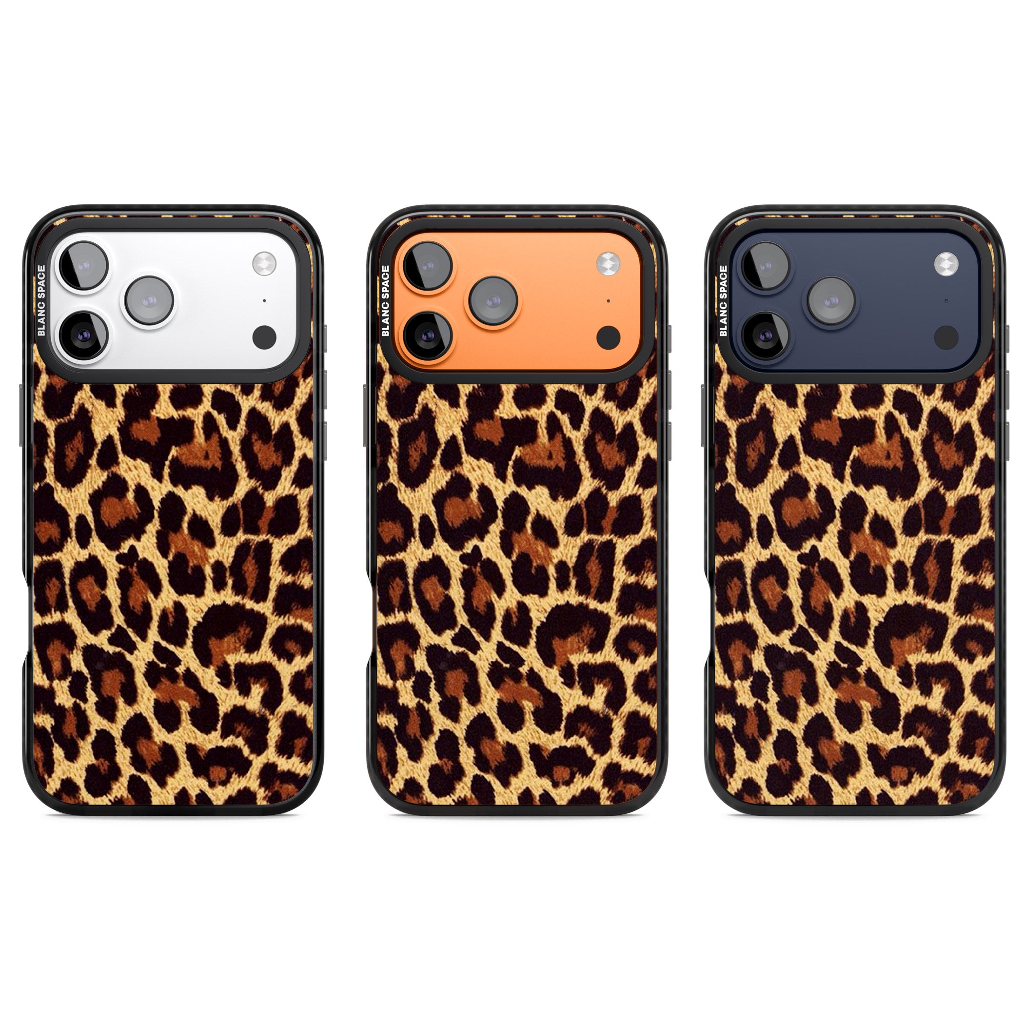 Gold Leopard Print iPhone 17 Pro Impact Black Phone Case APT Impact Protection