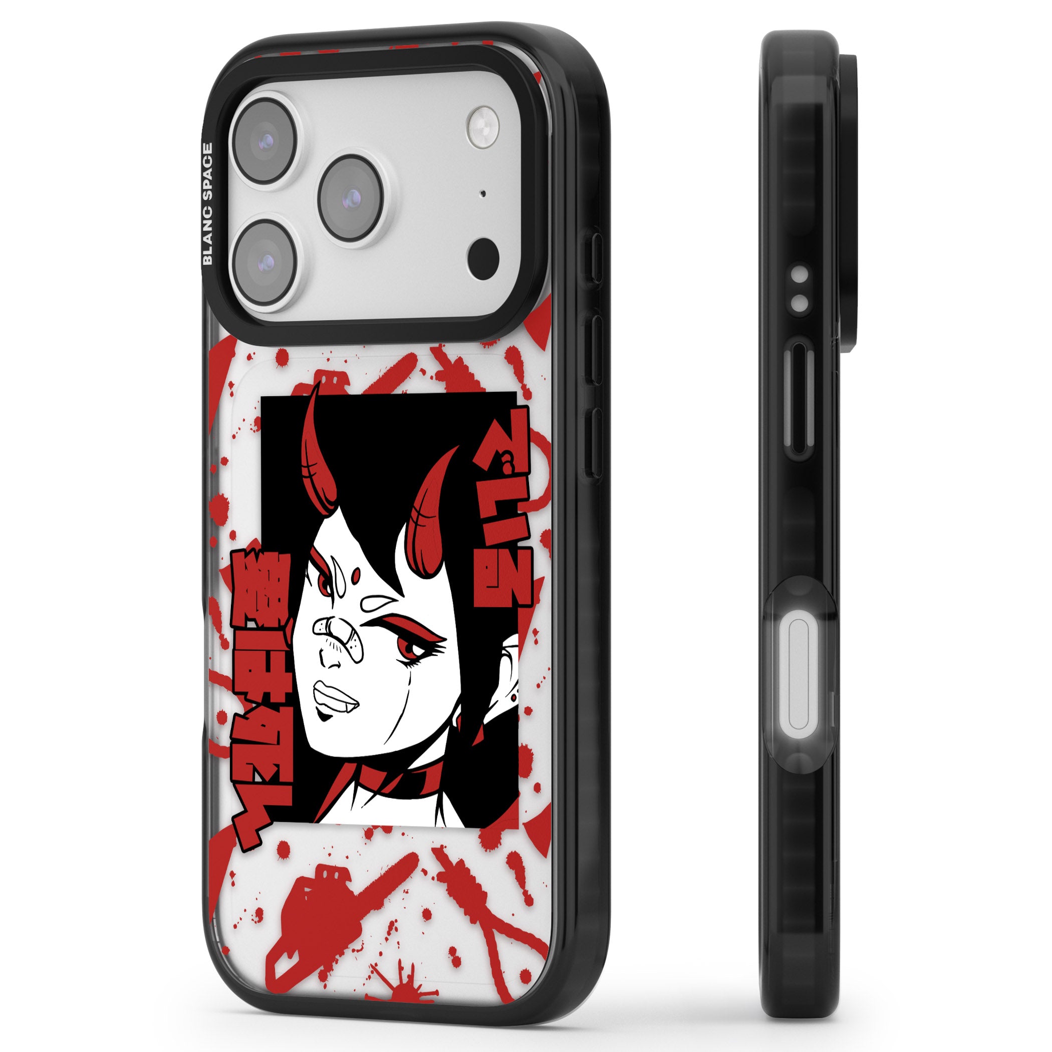 She'S A Devil iPhone 17 Pro Impact Black Phone Case Side Profile