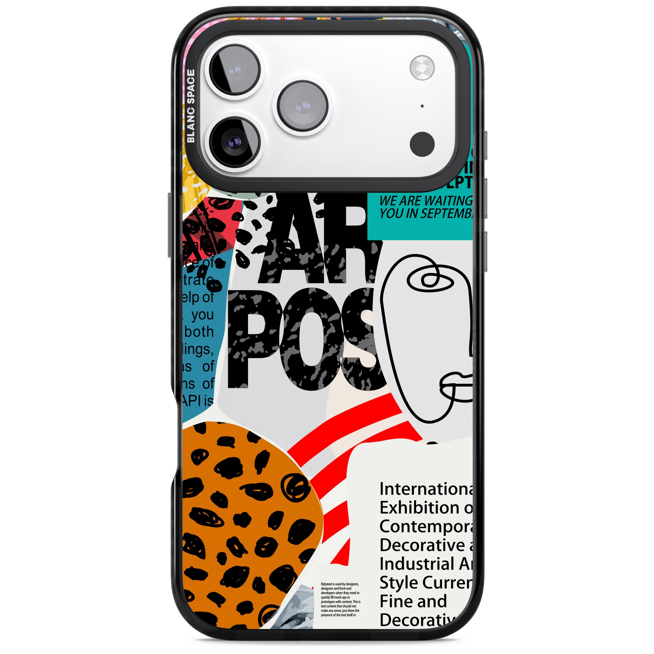 Abstract Art Poster iPhone 17 Pro Impact Black Phone Case