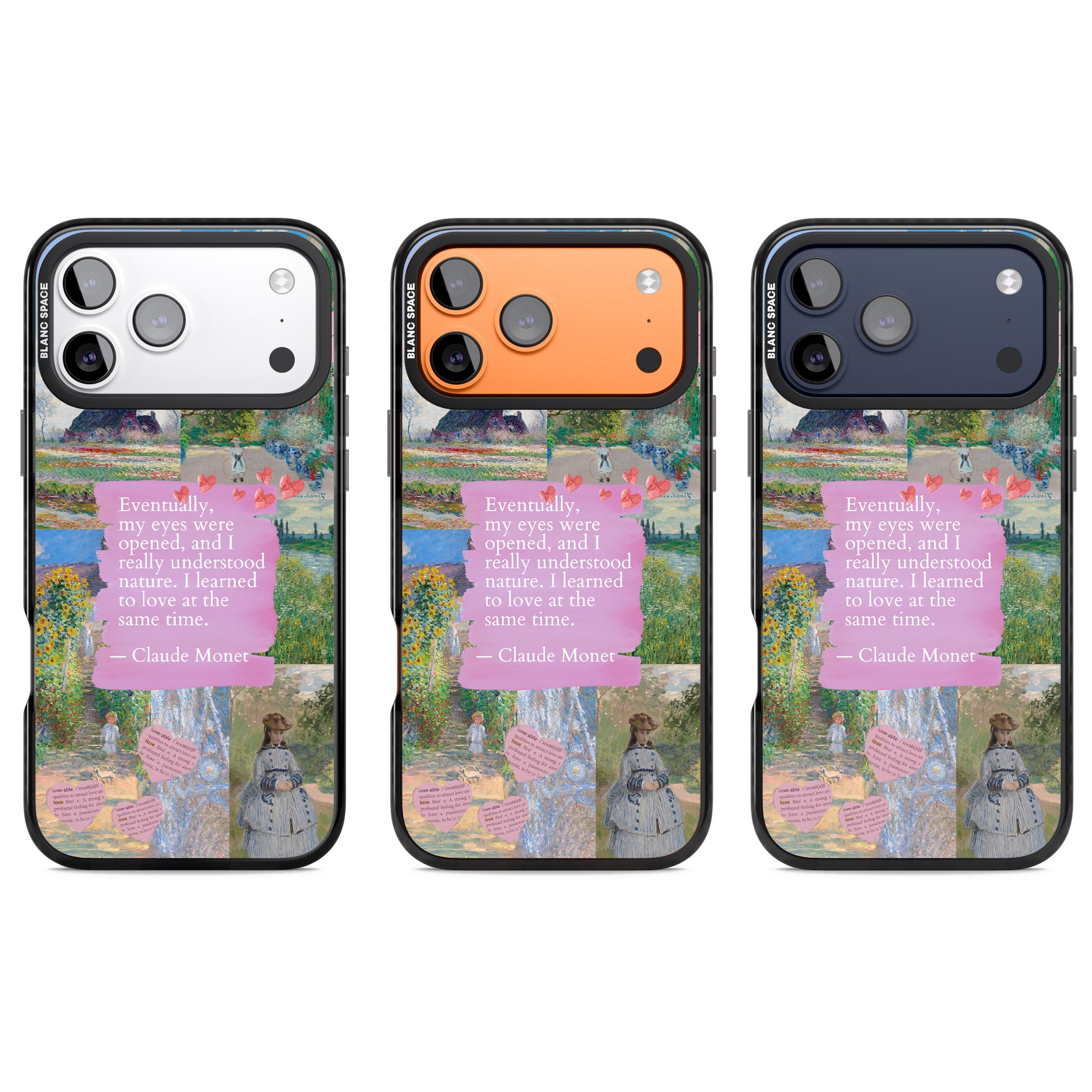 Monet 'Eyes Were Opened' Collage iPhone 17 Pro Impact Black Phone Case APT Impact Protection