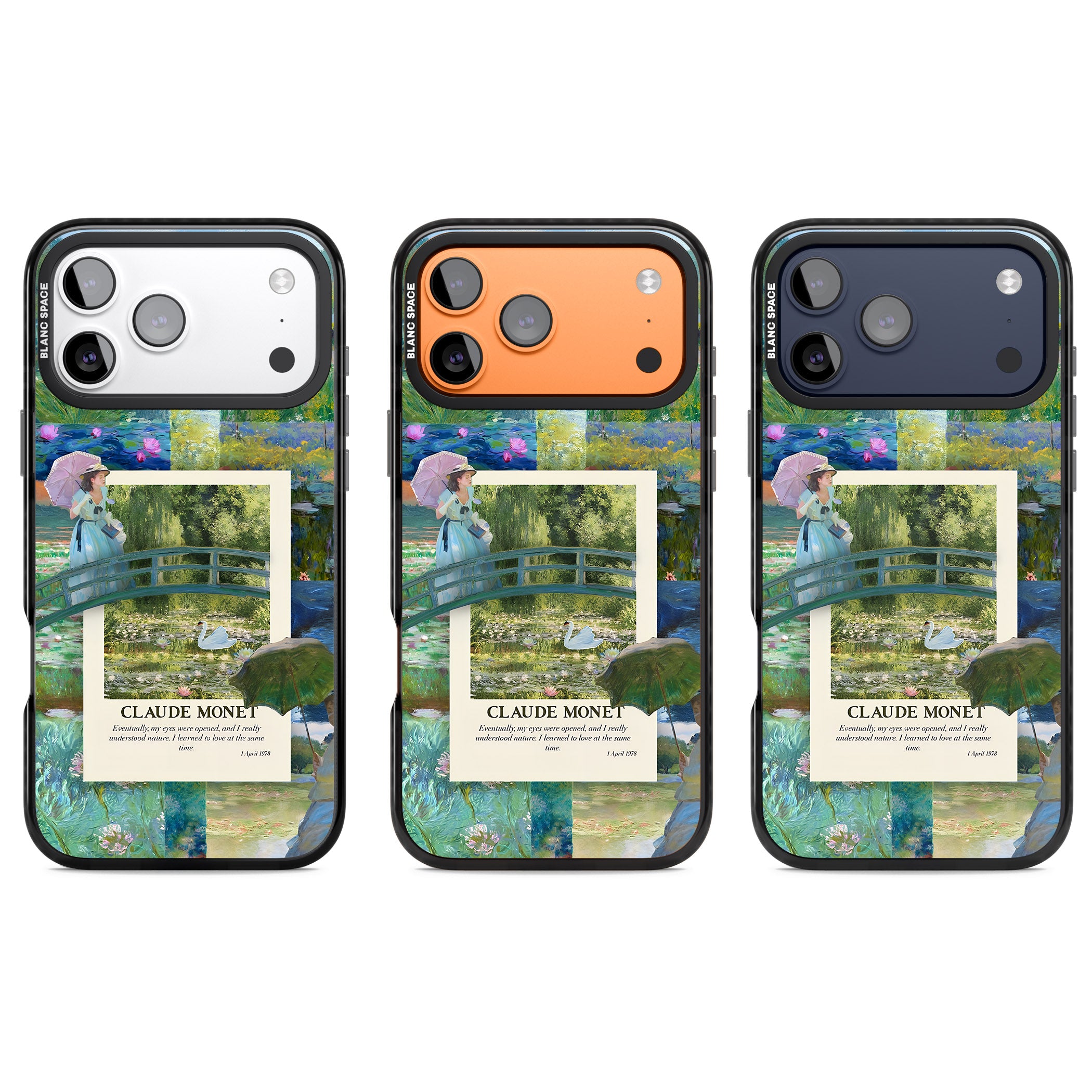 Monet Gardens iPhone 17 Pro Impact Black Phone Case APT Impact Protection