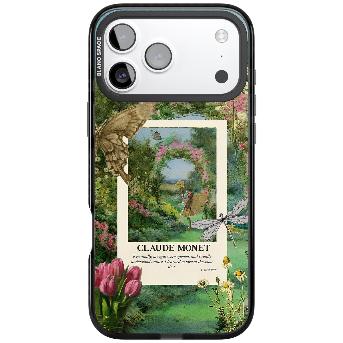 Monet Fairy Garden iPhone 17 Pro Max Impact Black Phone Case front