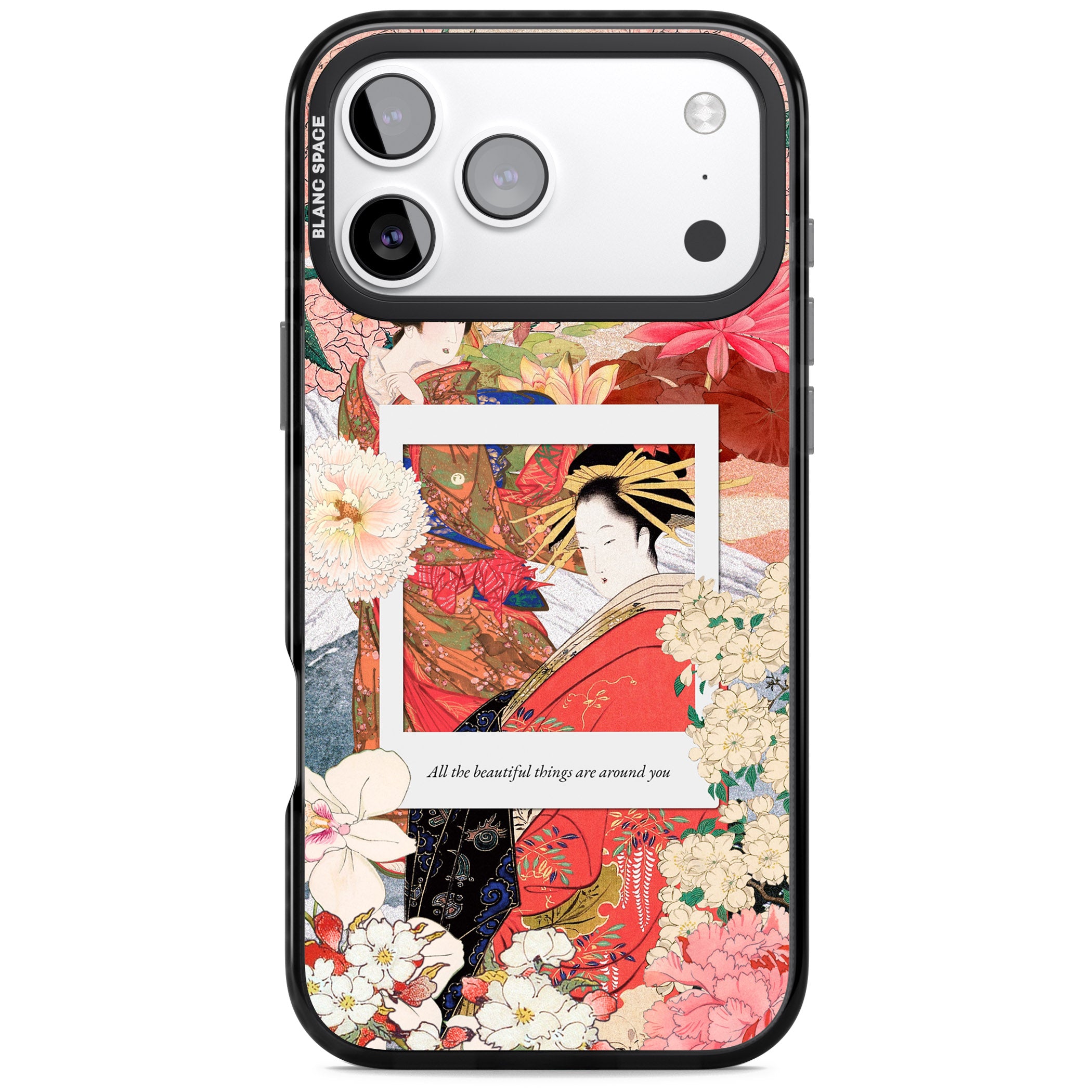 Woodblock Geisha iPhone 17 Pro Impact Black Phone Case