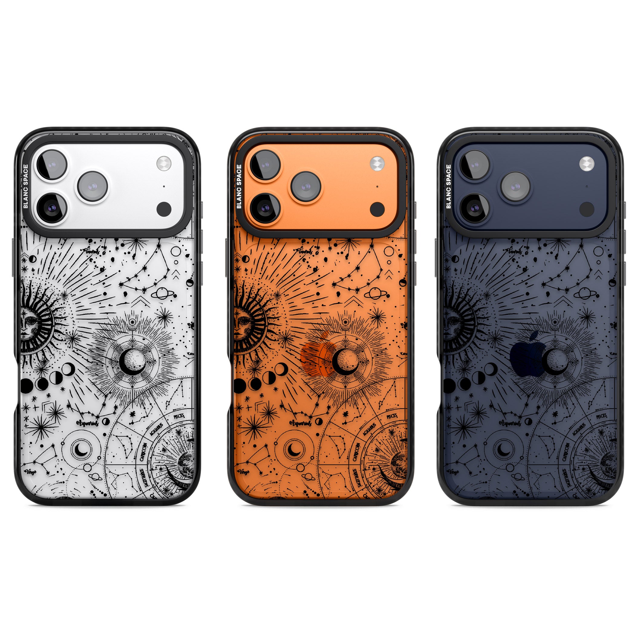 Celestial Chart iPhone 17 Pro Impact Black Phone Case APT Impact Protection