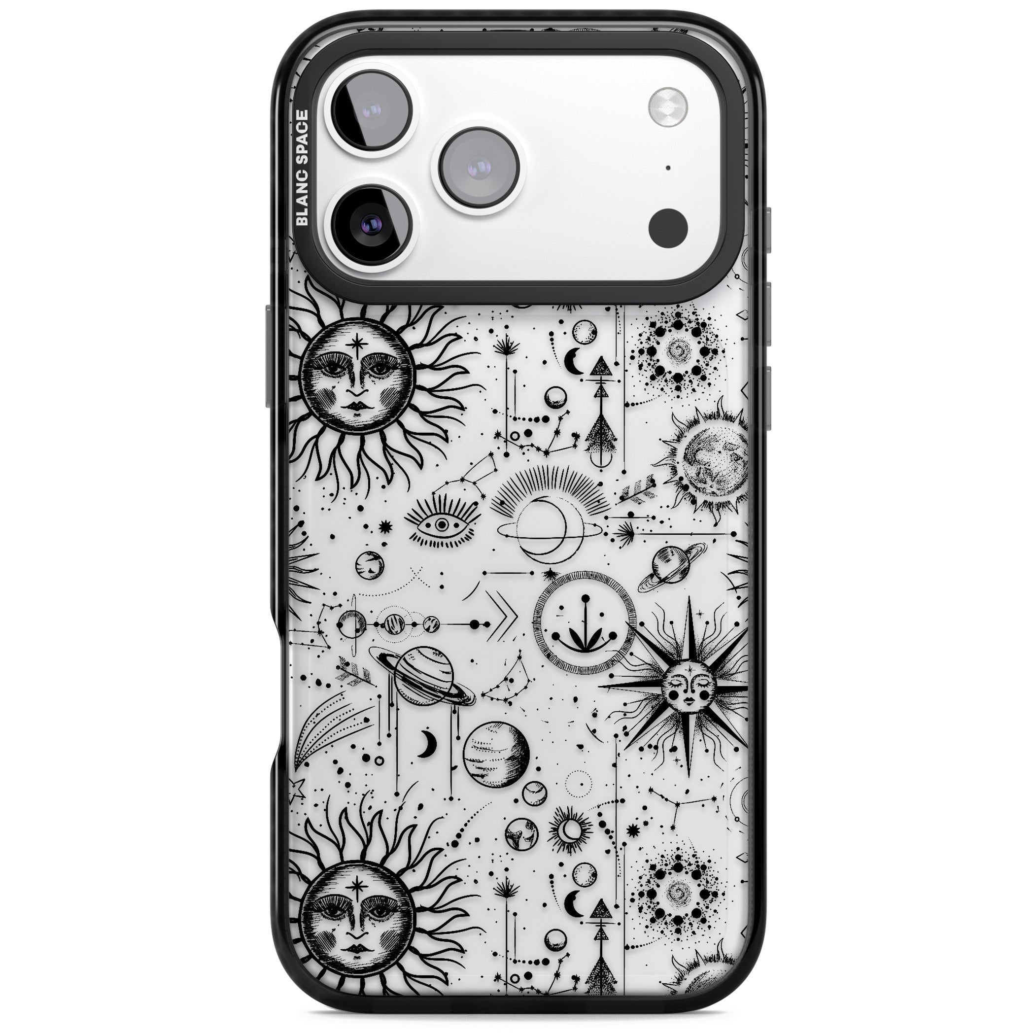 Cosmic Sun & Planets Zodiac iPhone 17 Pro Impact Black Phone Case
