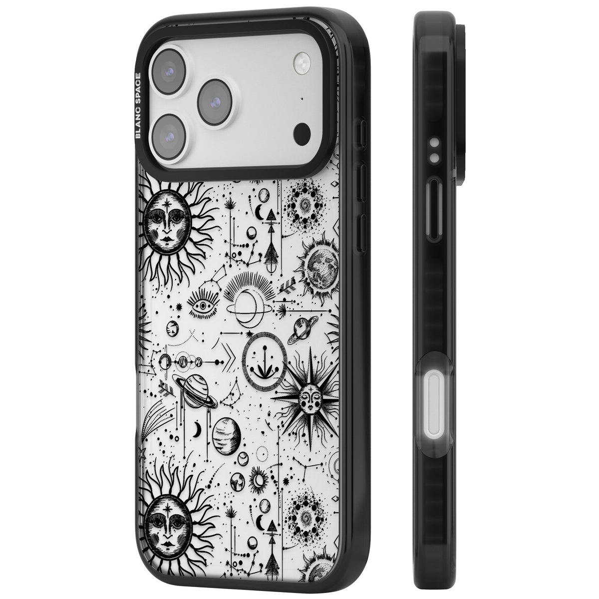 Cosmic Cartography iPhone 17 Pro Max Impact Black Phone Case side
