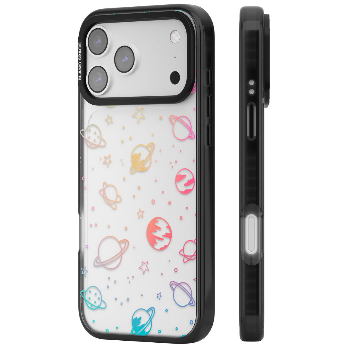 Pastel Cosmos iPhone 17 Pro Max Impact Black Phone Case side