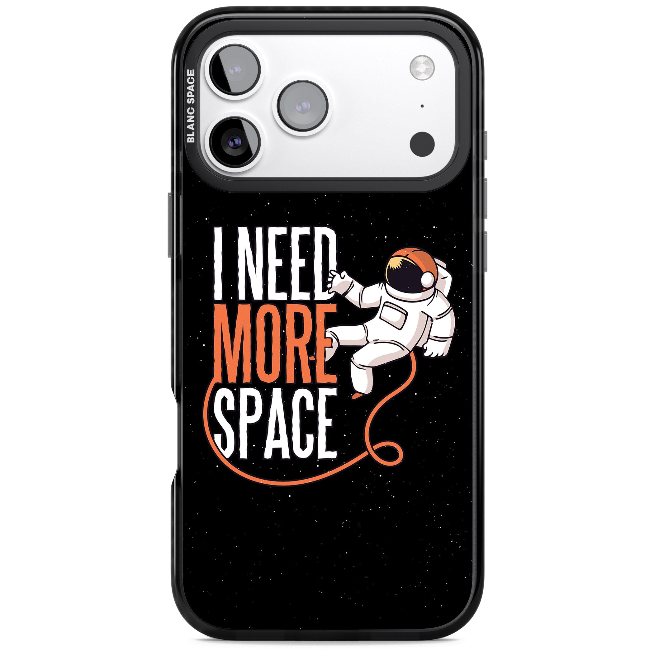 I Need More Space iPhone 17 Pro Impact Black Phone Case