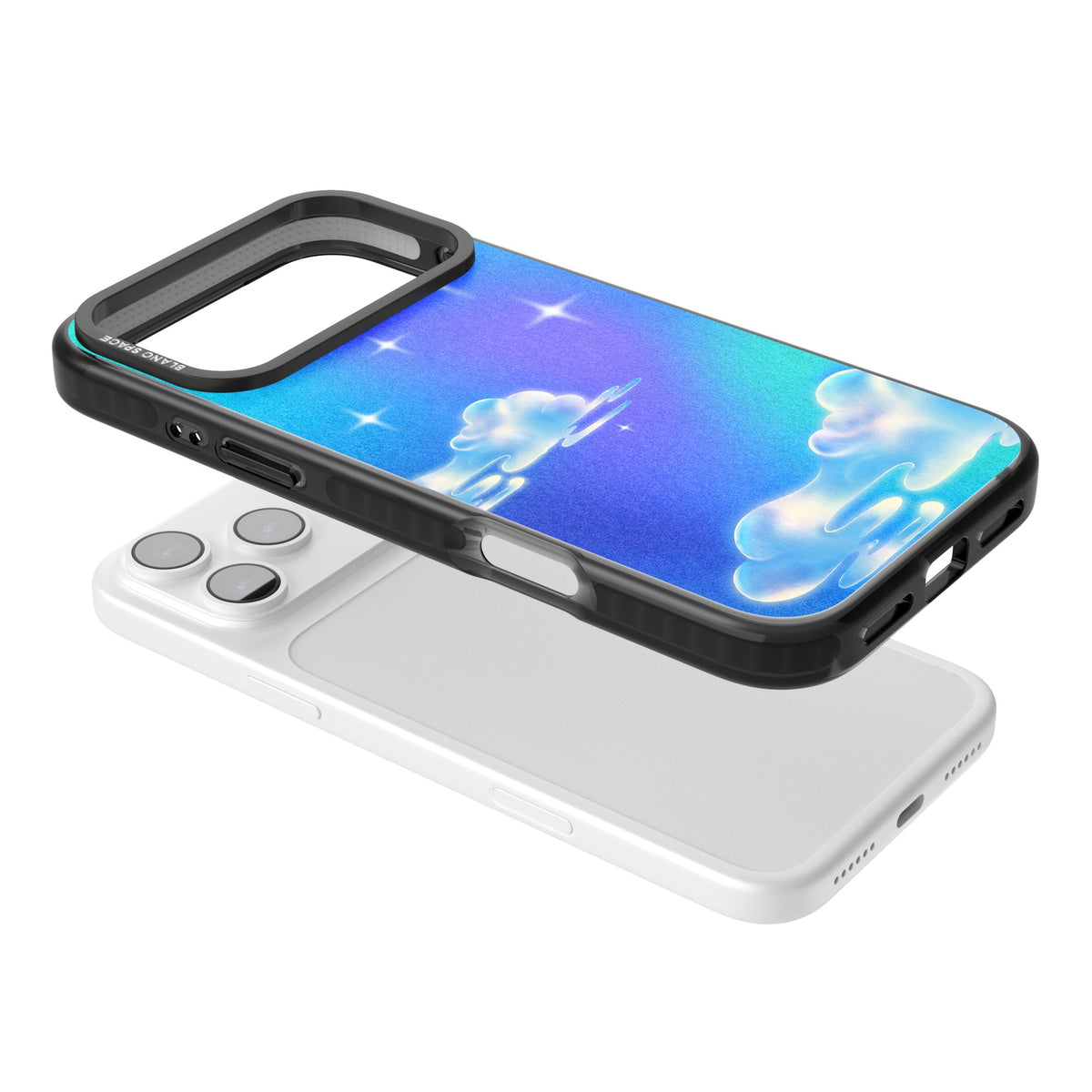 Aurora iPhone 17 Pro Max Impact Black Phone Case angled