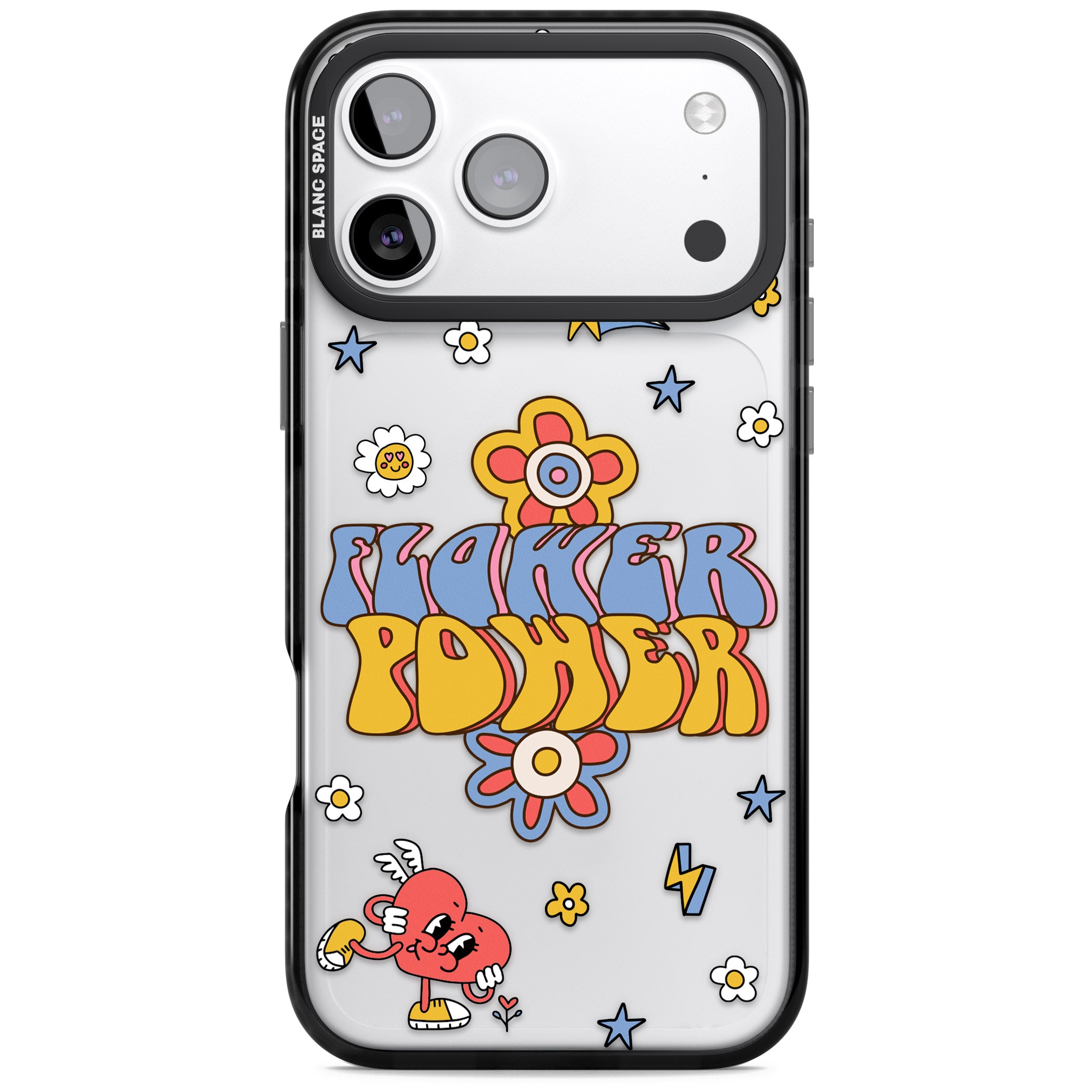 Flower Power iPhone 17 Pro Impact Black Phone Case