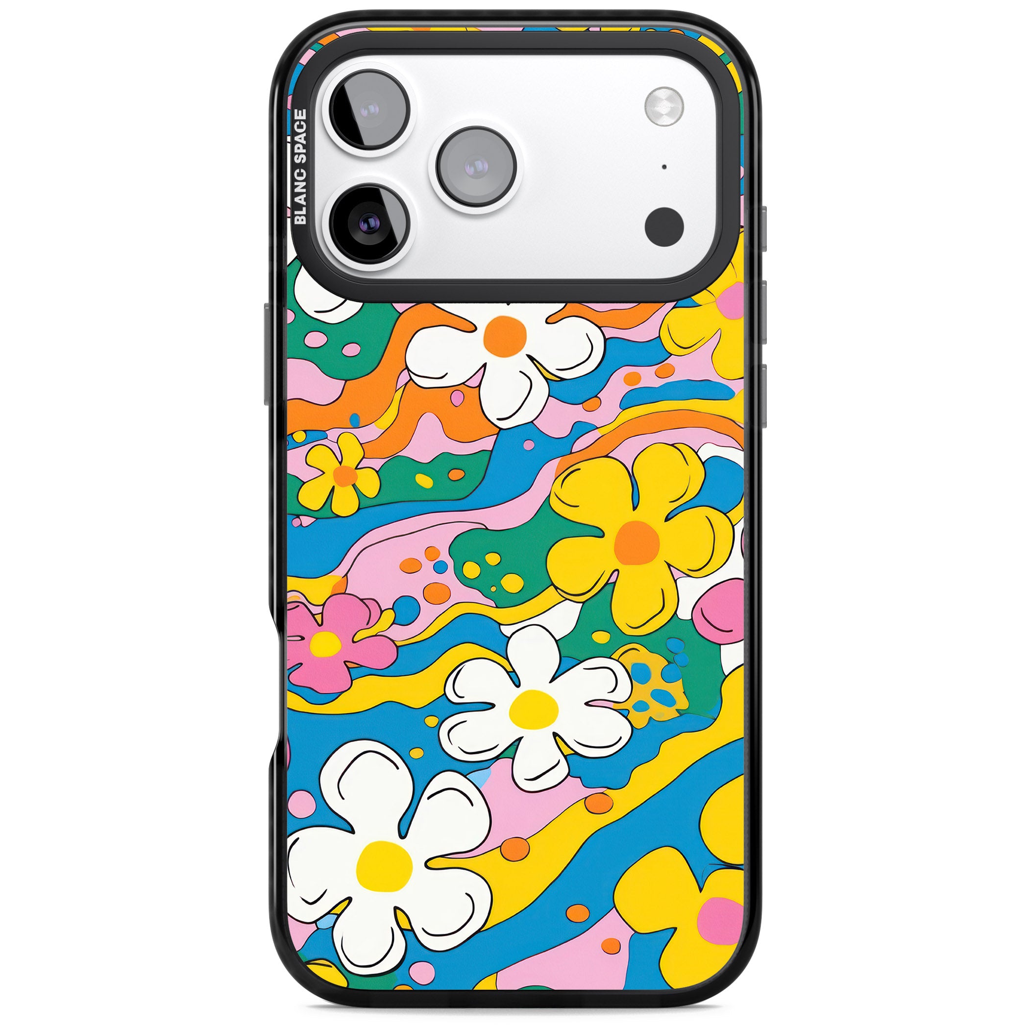 Vibrant Bloom iPhone 17 Pro Impact Black Phone Case