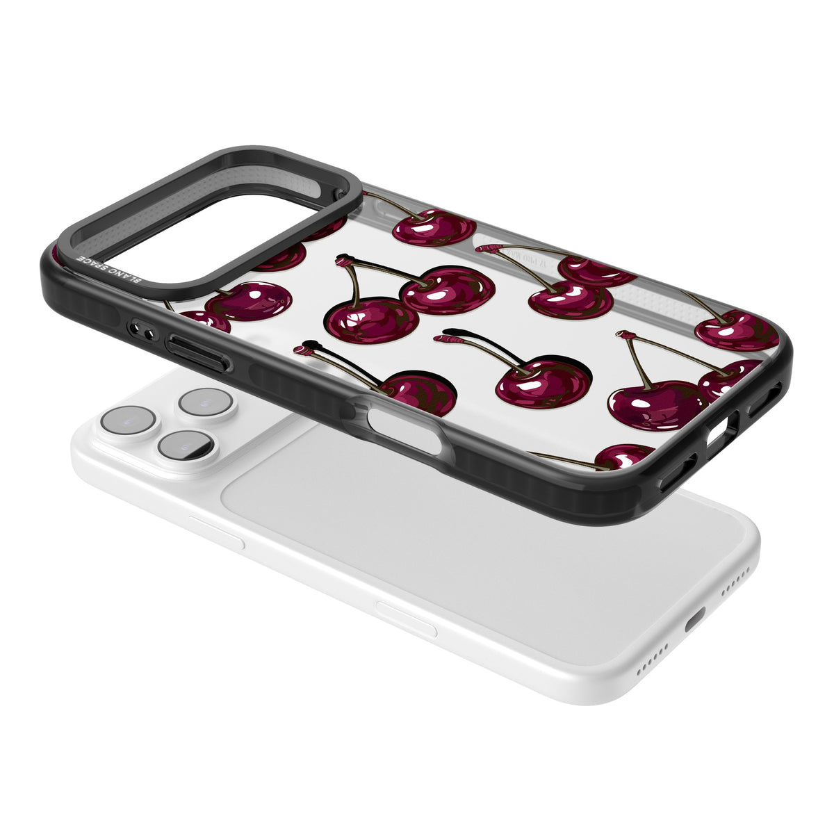 Cherry Wine iPhone 17 Pro Max Impact Black Phone Case angled