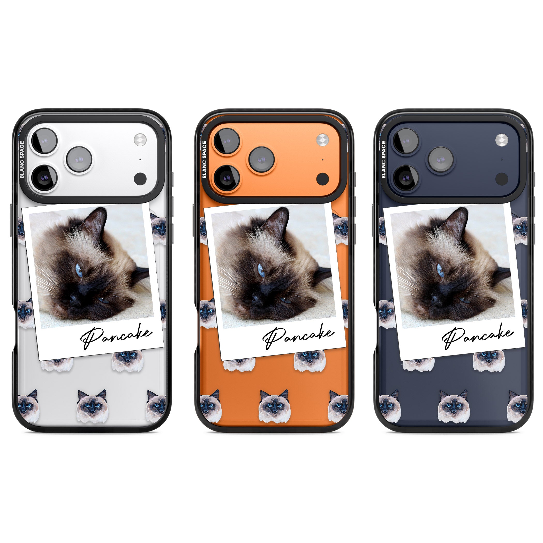 Personalised Burmese Cat Photo iPhone 17 Pro Impact Black Phone Case APT Impact Protection