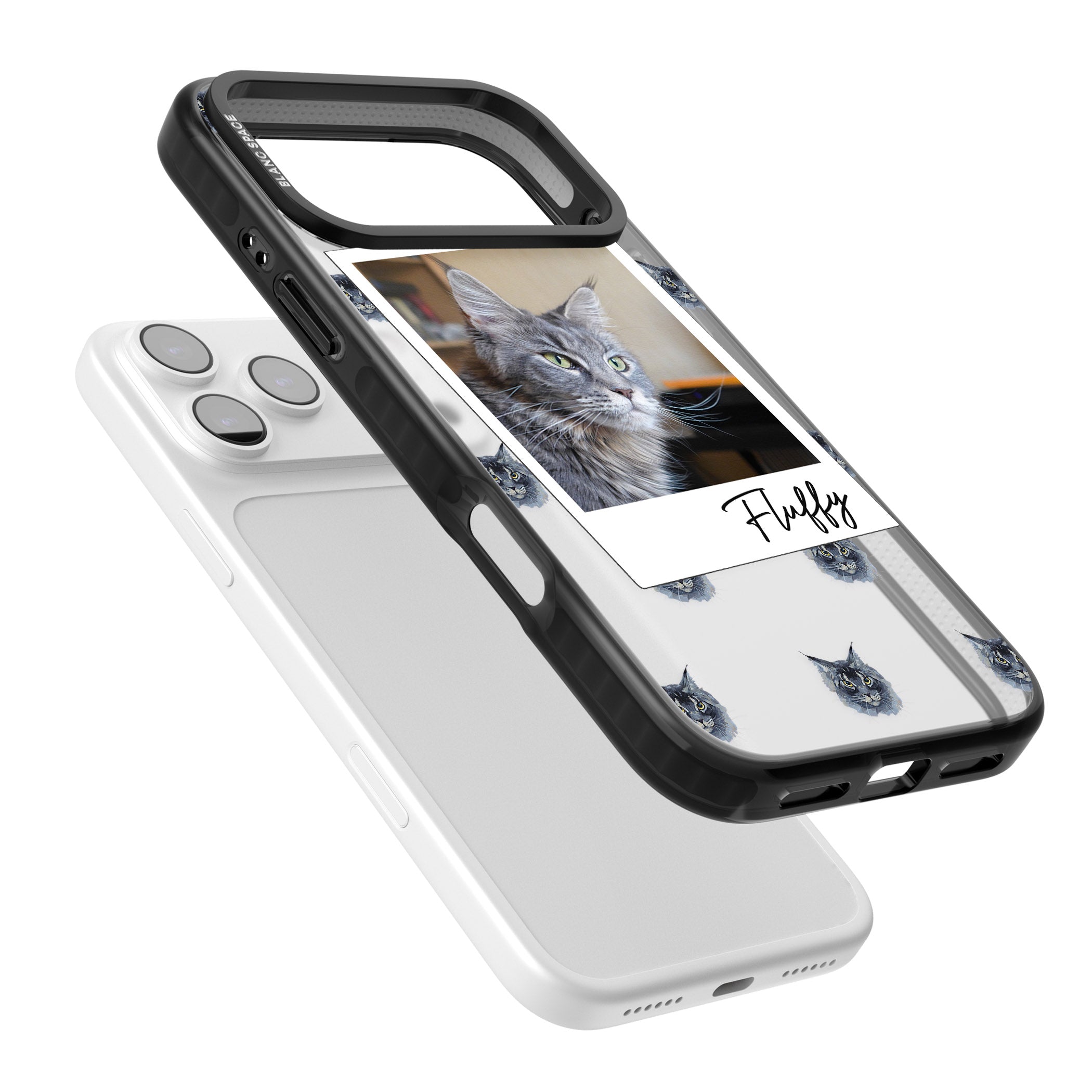 Personalised Maine Coon Photo iPhone 17 Pro Impact Black Phone Case Colours